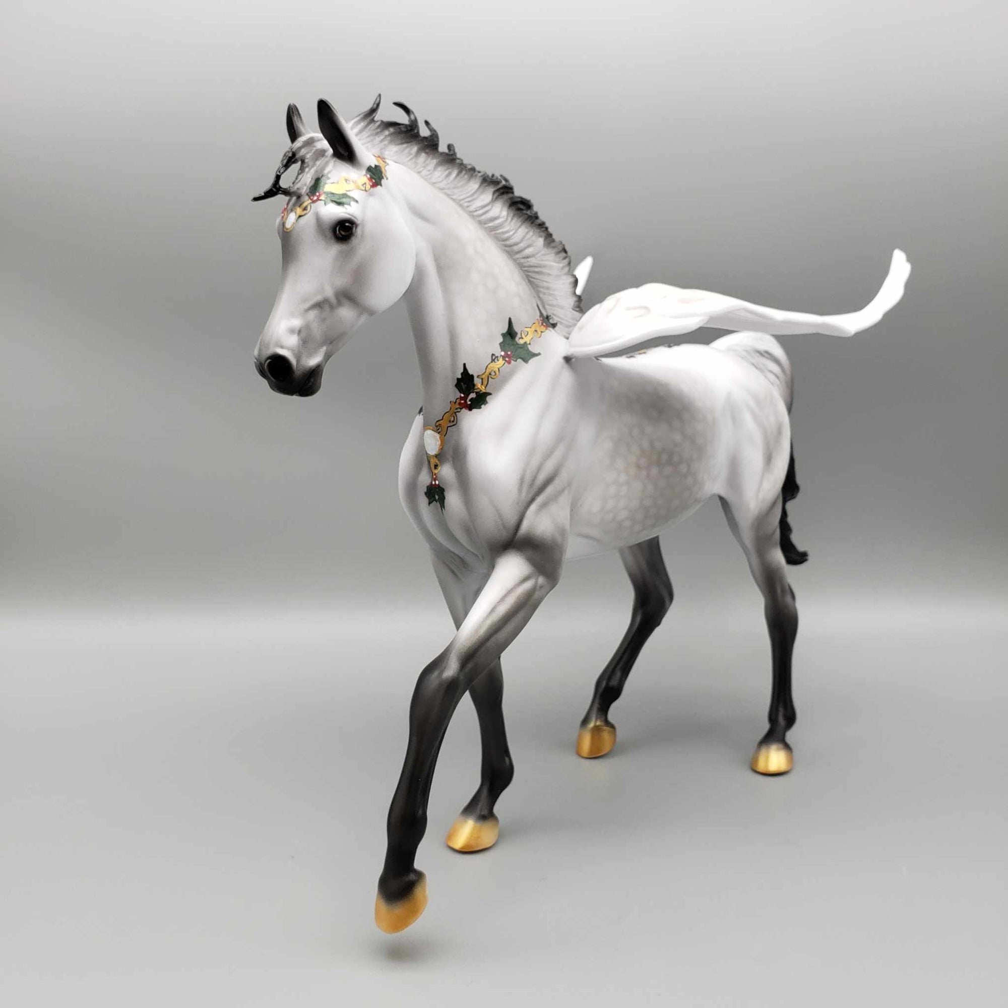 Angel Watching Over You OOAK Angel Wing Dappled Grey Arab Mare By Dawn Quick Holiday Best Offers 12/11/23