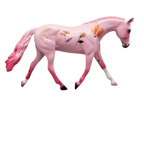 Signs Of Spring OOAK Glossy Flowers and Butterfly Pink Deco Pebble Warmblood By Dawn Quick Fall Into Autumn Random Drop Sale 9/23