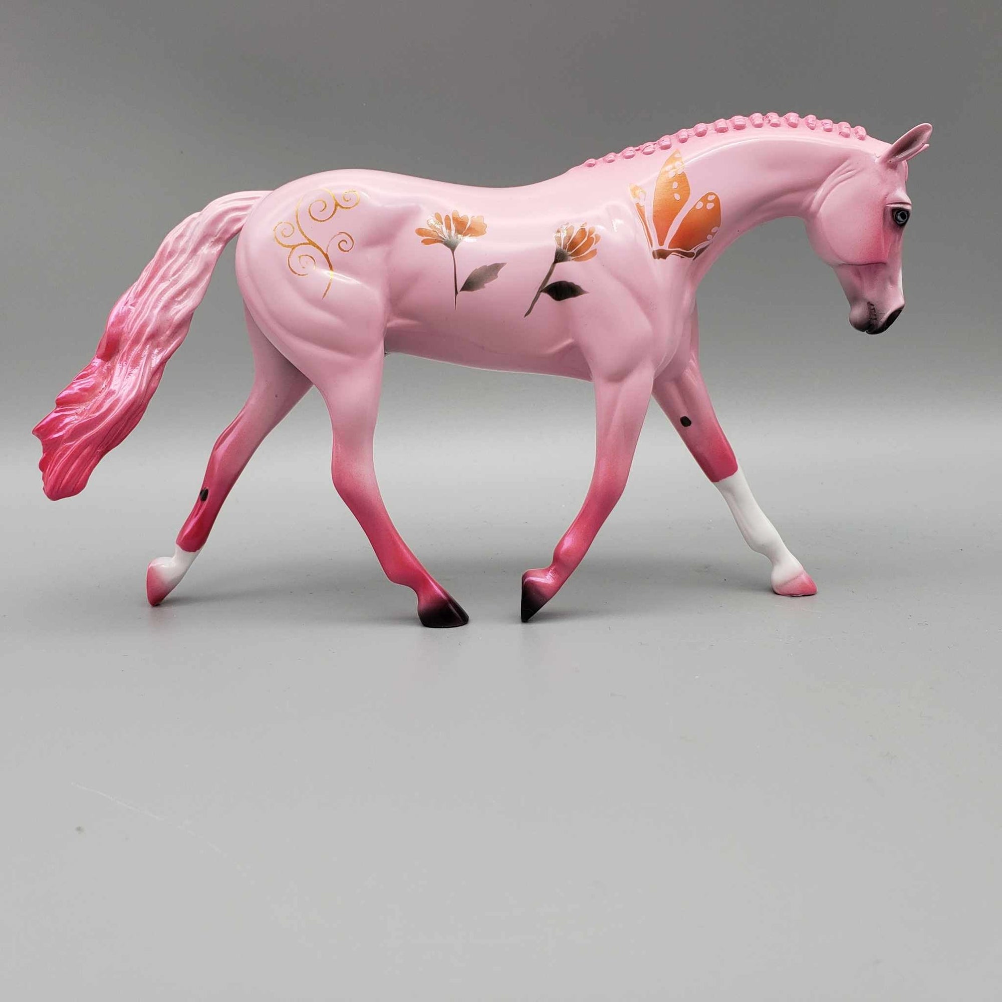 Signs Of Spring OOAK Glossy Flowers and Butterfly Pink Deco Pebble Warmblood By Dawn Quick Fall Into Autumn Random Drop Sale 9/23