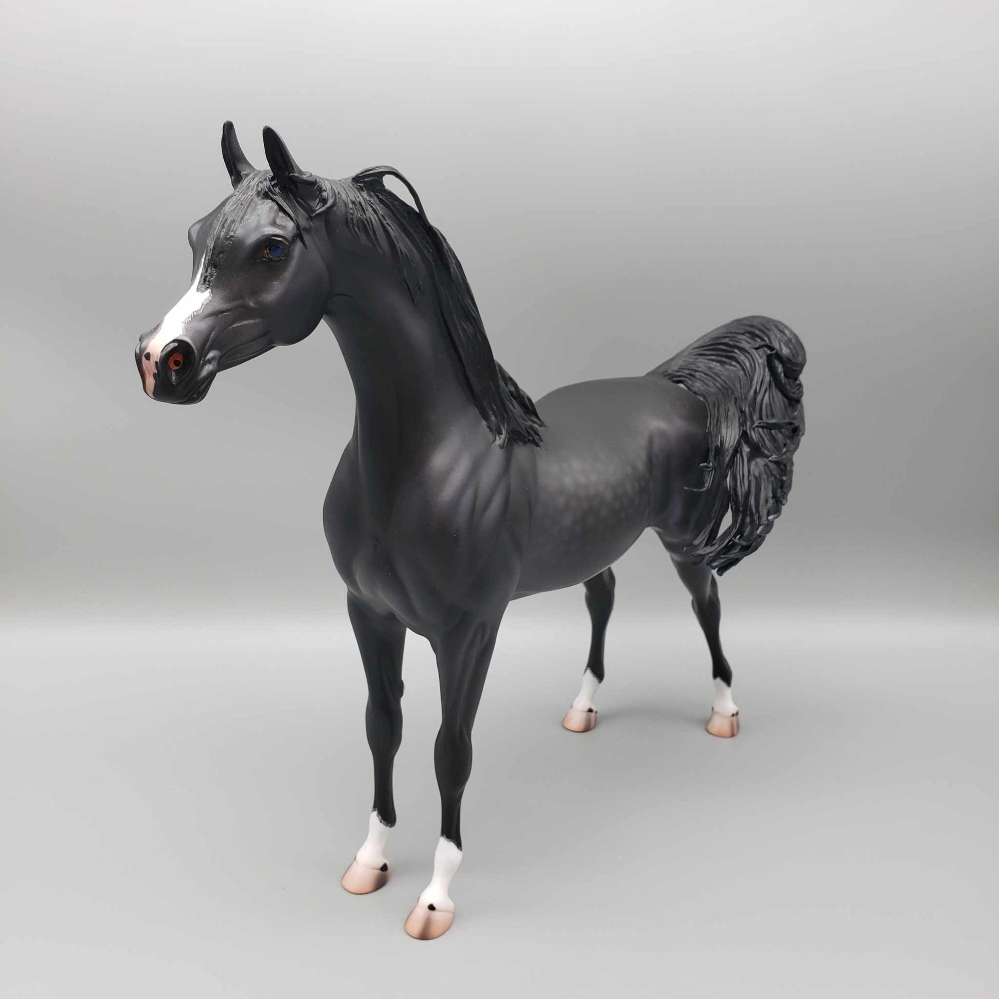 Black Bullet OOAK Dappled Black Arab Stallion By Caroline Boydston Best Offer 11/13/23