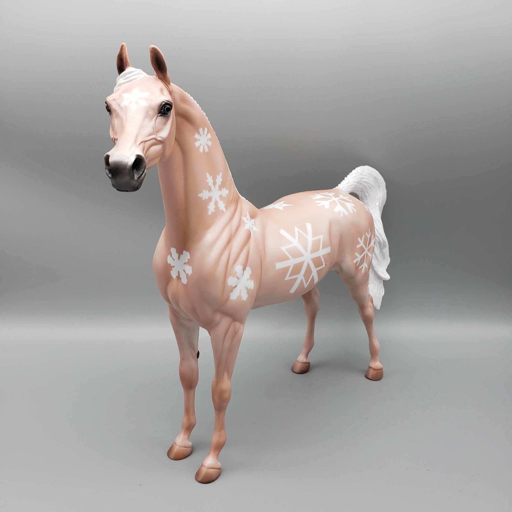 Catch A Snowflake OOAK Deco Pink W/ Snowflakes Arabian By Carrie Keller Holiday Sale HS23