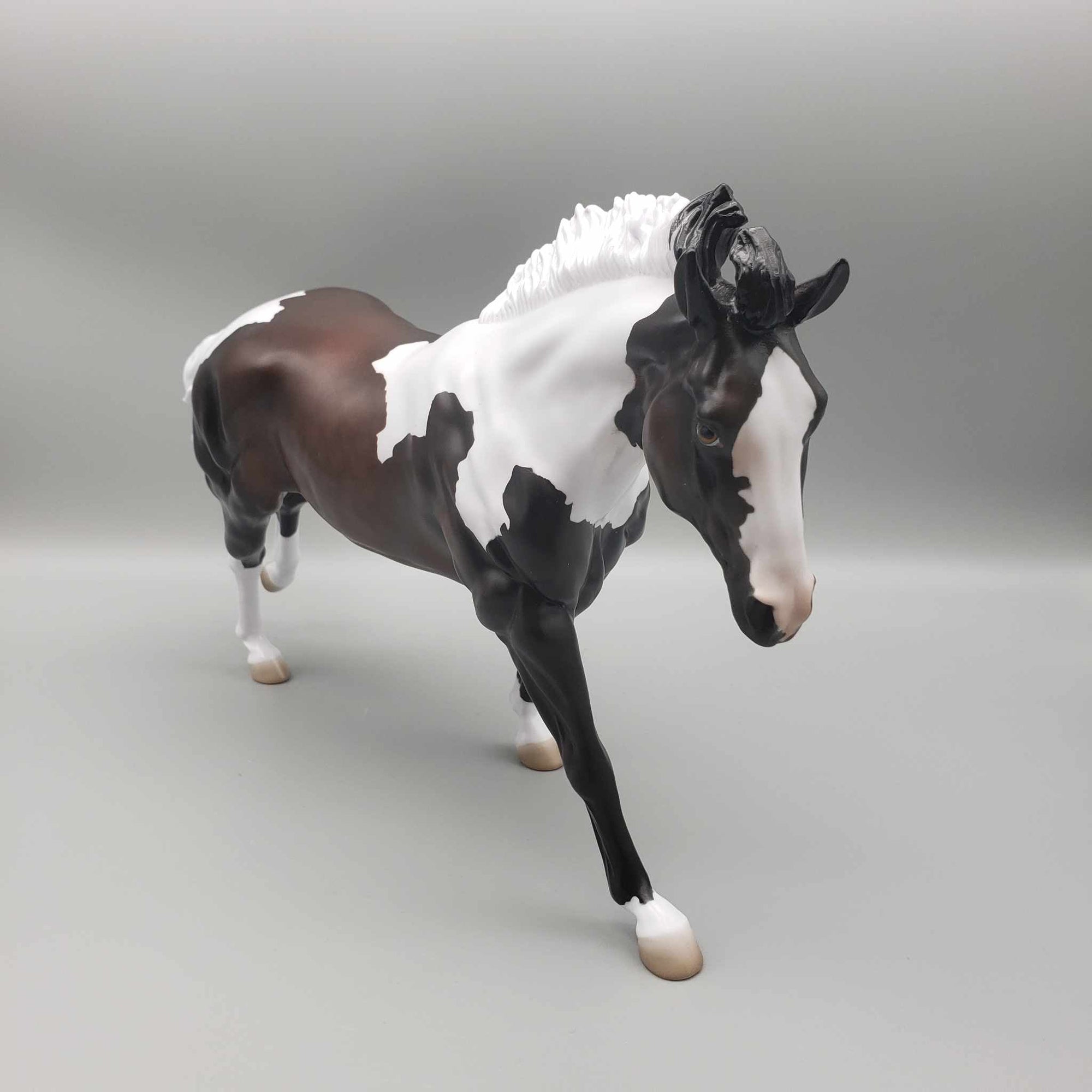Myrrh OOAK Dappled Dark Bay Tobiano Remington W/ Short Mane By Jess Hamill Holiday Sale HS23