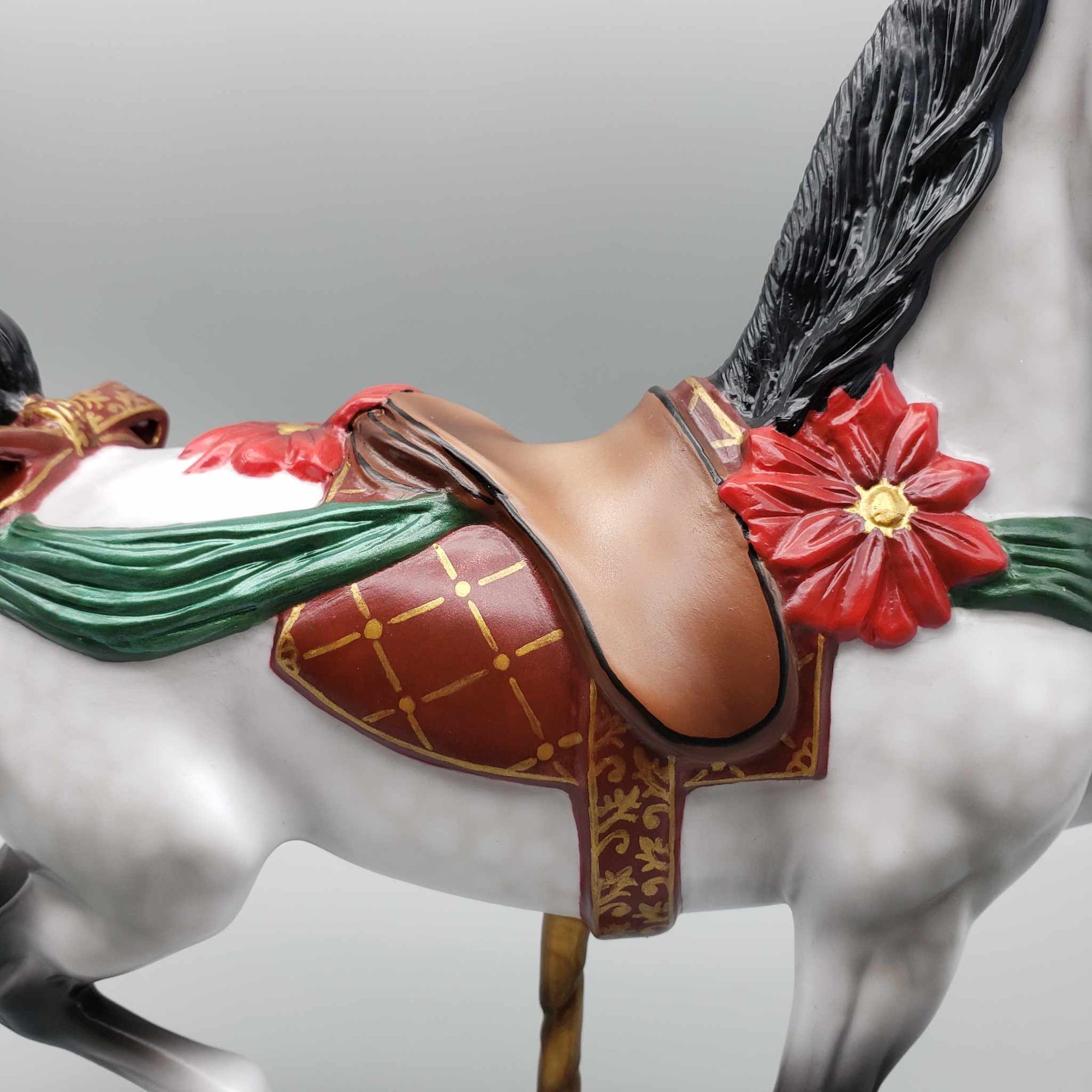 Wishmaker OOAK Dapple Grey Saddlebred Customized to Christmas Carousel Horse By Jess Hamill Holiday Best Offers 12/11/23