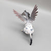 Silver OOAK Deco Gray Winged Appaloosa Cutter Chip By Jess Hamill Holiday Sale HS23