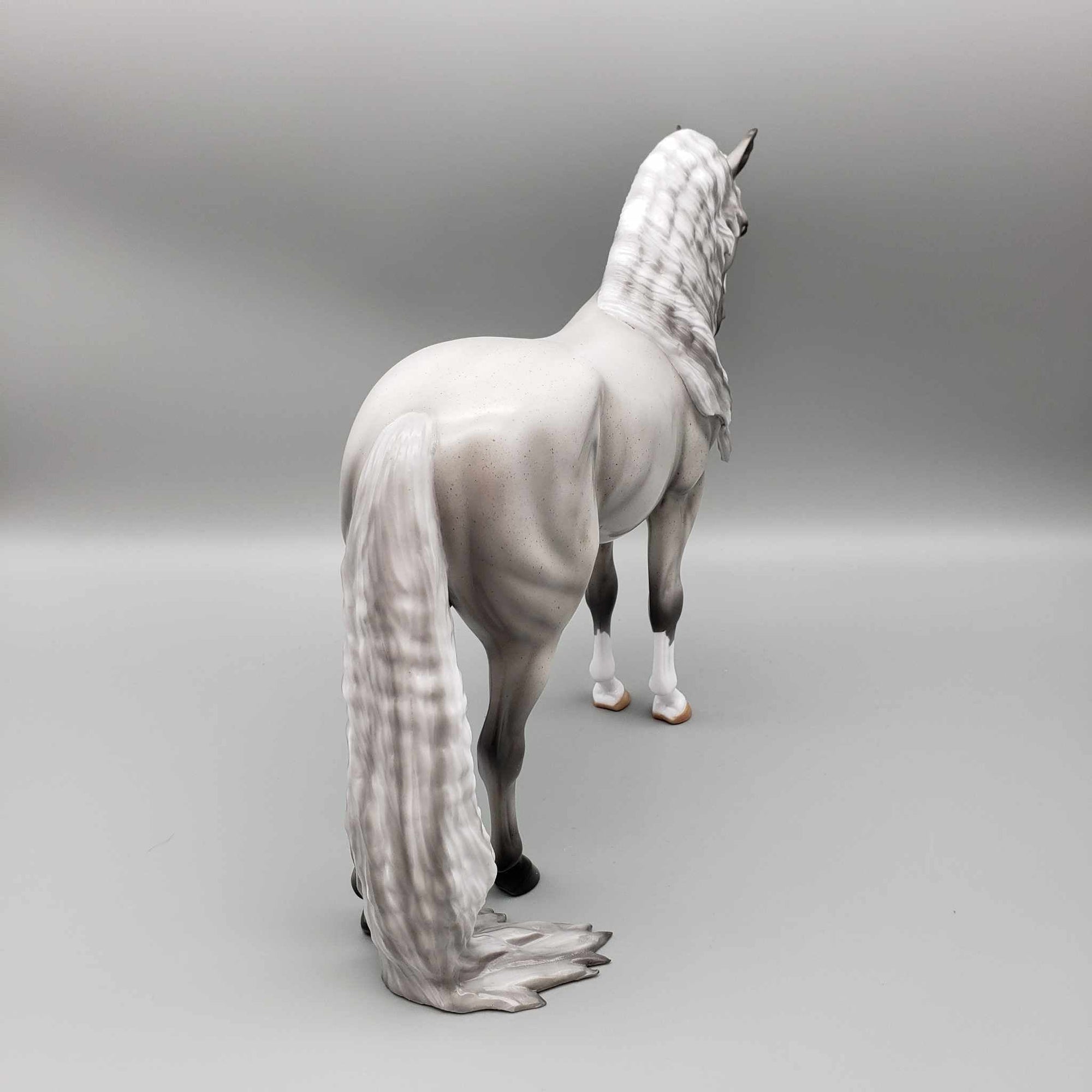 Slush OOAK Fleabitten Gray W/ Long Mane &amp; Puddle Tail Andalusian By Angela Marleau Holiday Sale HS23