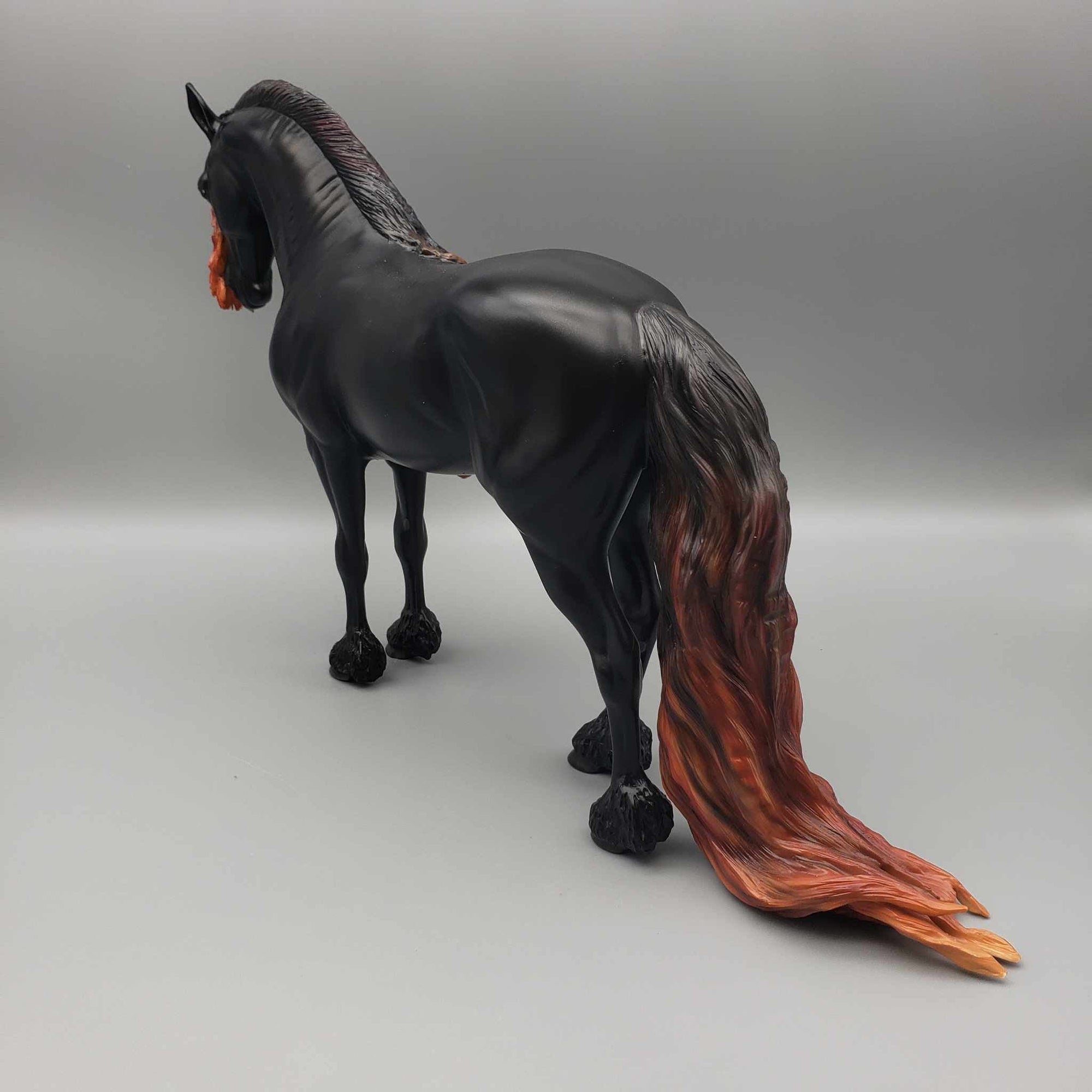 Rauschberg OOAK Sunbleached Black Friesian Stallion Andalusian By Myla Pearce Best Offers 10/09/23