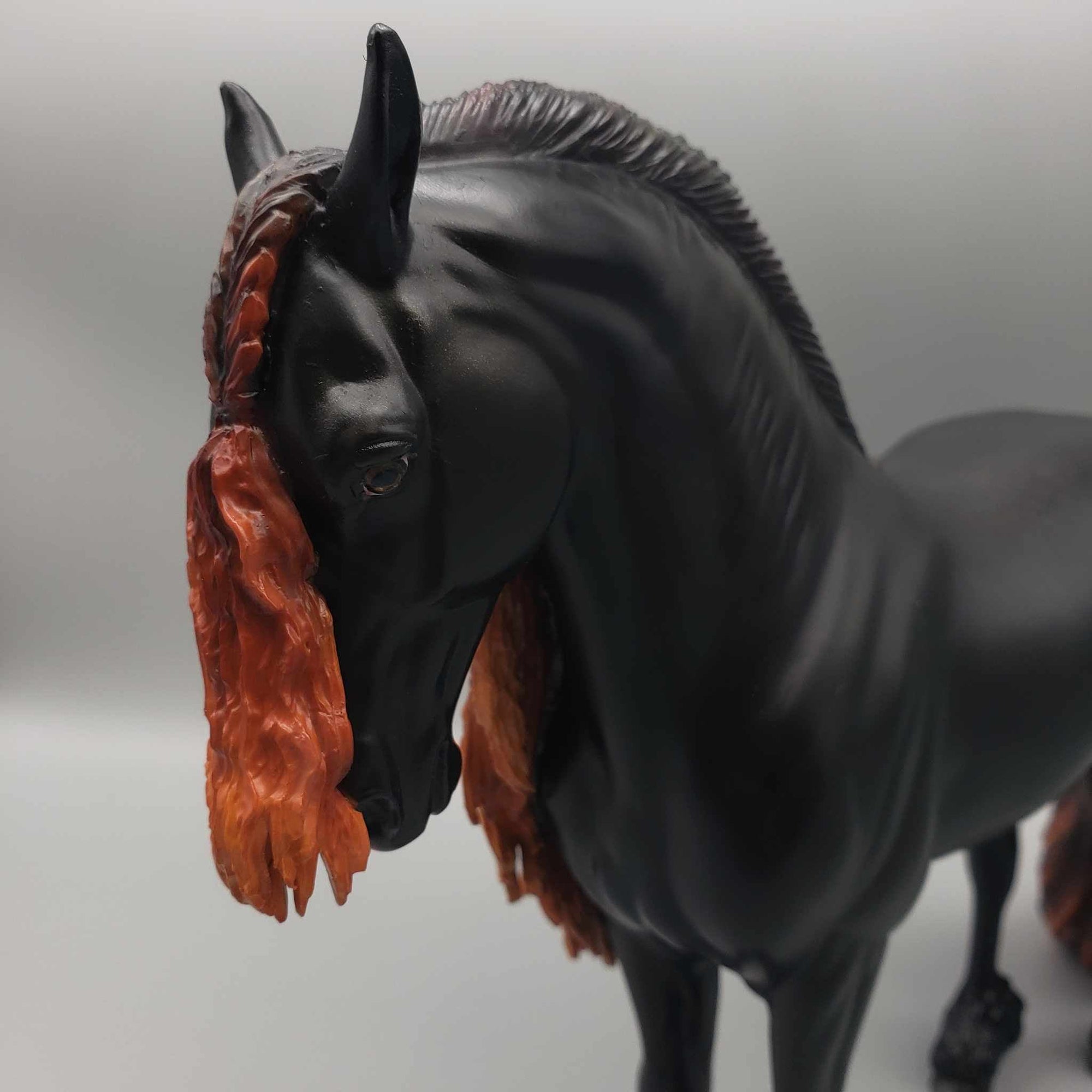 Rauschberg OOAK Sunbleached Black Friesian Stallion Andalusian By Myla Pearce Best Offers 10/09/23