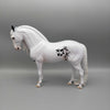 Snow Camo OOAK Black &amp; White Sabino W/ Long Mane &amp; Puddle Tail Andalusian By Jess Hamill Holiday Sale HS23