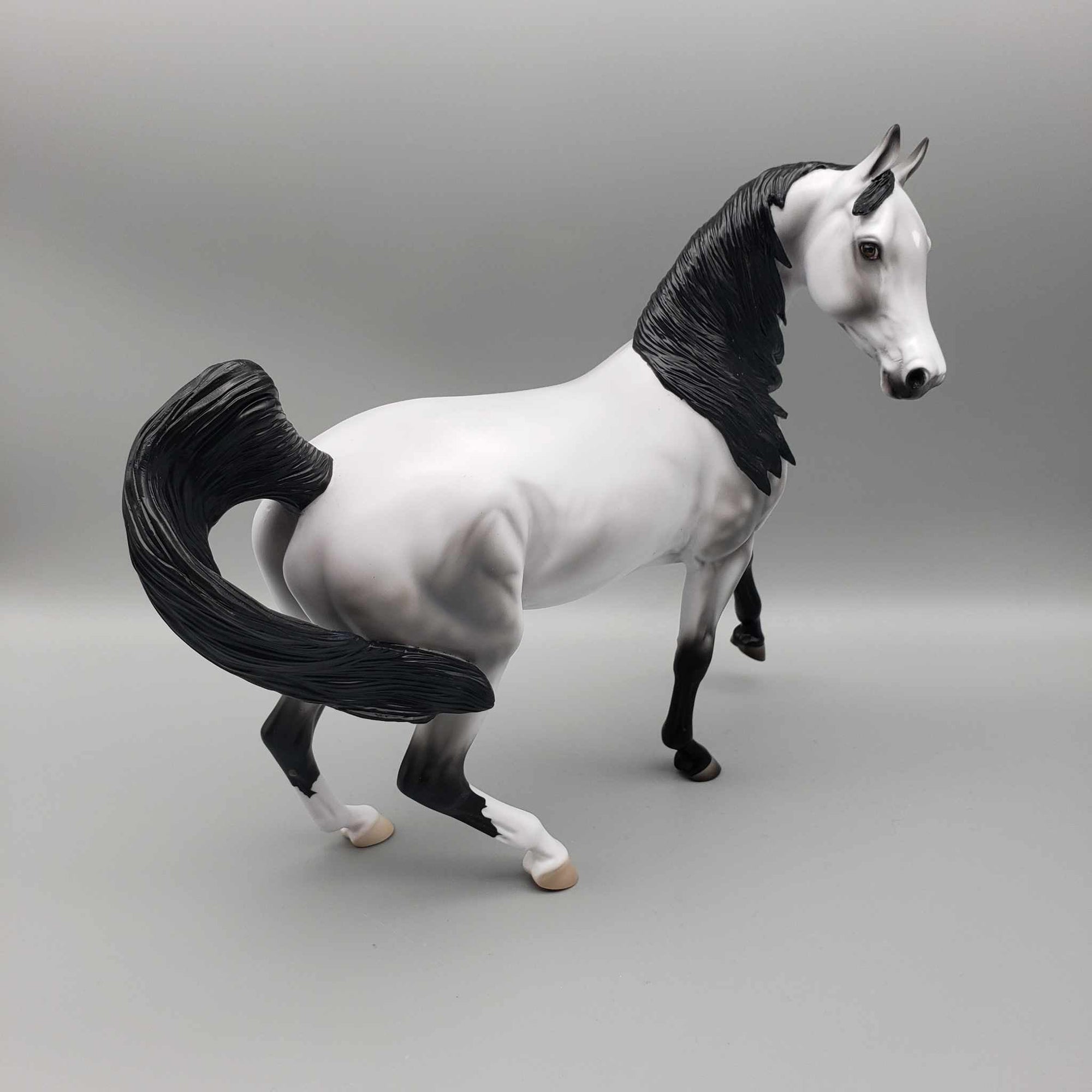 Slushie Snow OOAK Dappled Grey Arab Mare By Ashley Palmer Holiday Sale HS23