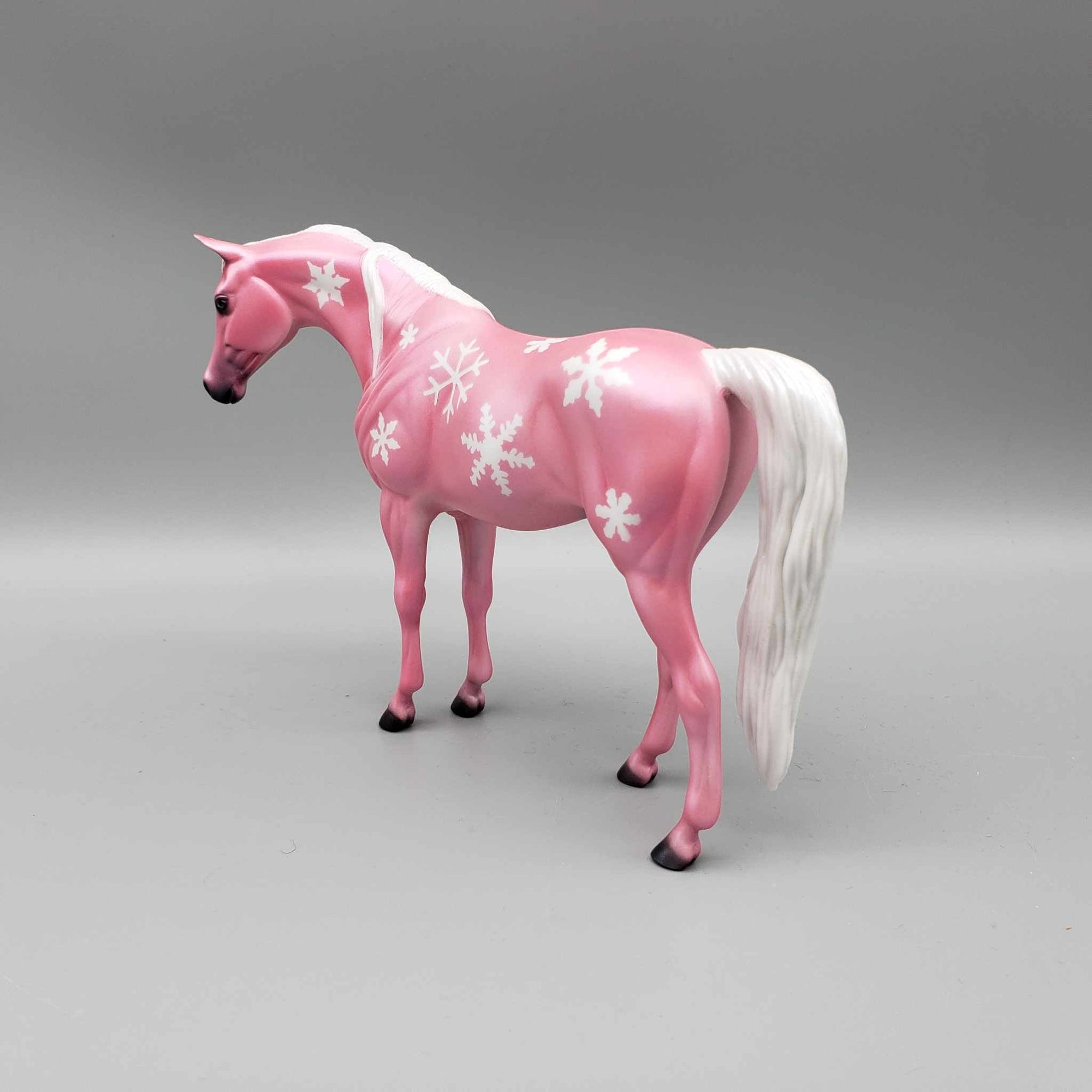 Snow Blush OOAK Deco Pink Pebble Arabian by Carrie Keller Holiday Sale HS23