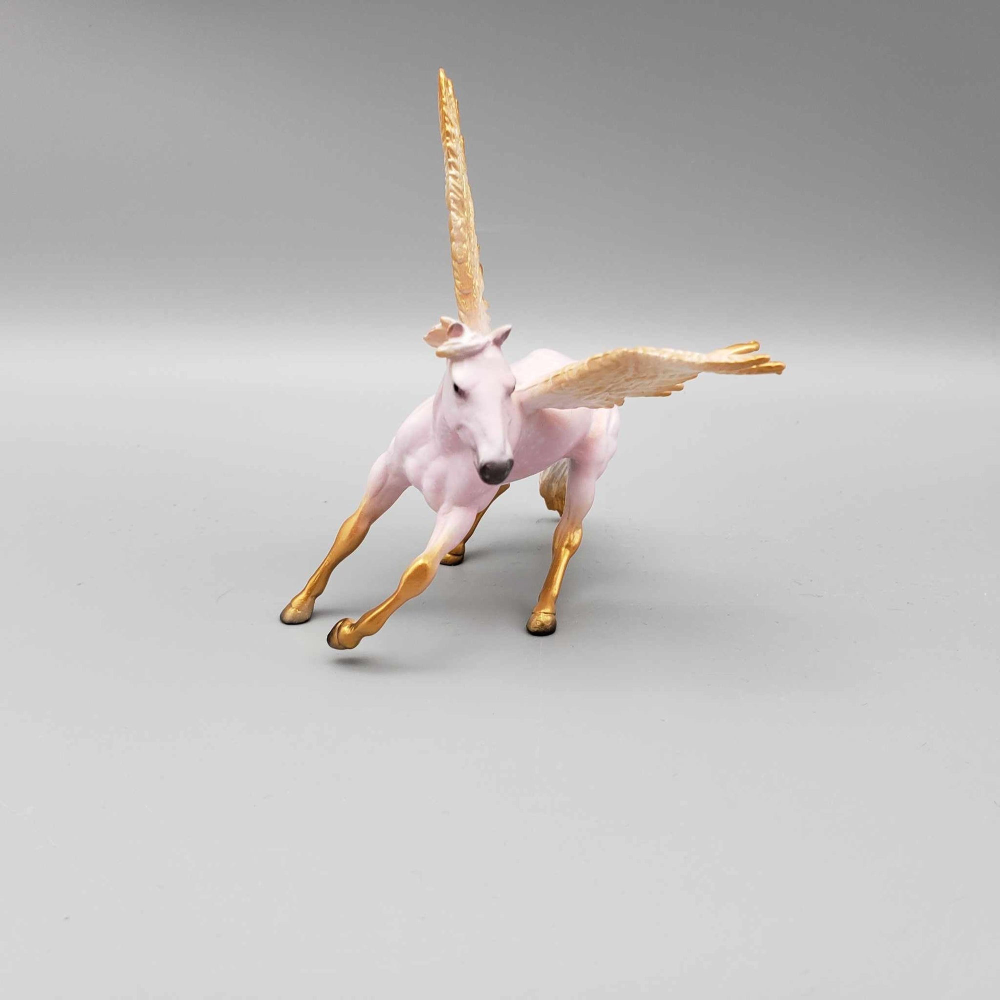 Spirited OOAK Deco Pink Winged Angel Cutter Chip W/ Gold Highlights By Angela Marleau Holiday Sale HS23