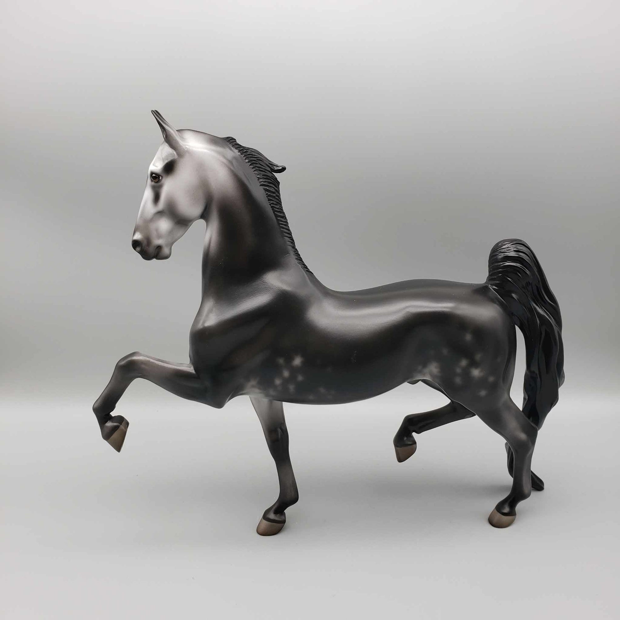 Licorice OOAK Dappled Gray Saddlebred By Jess Hamill Holiday Sale HS23