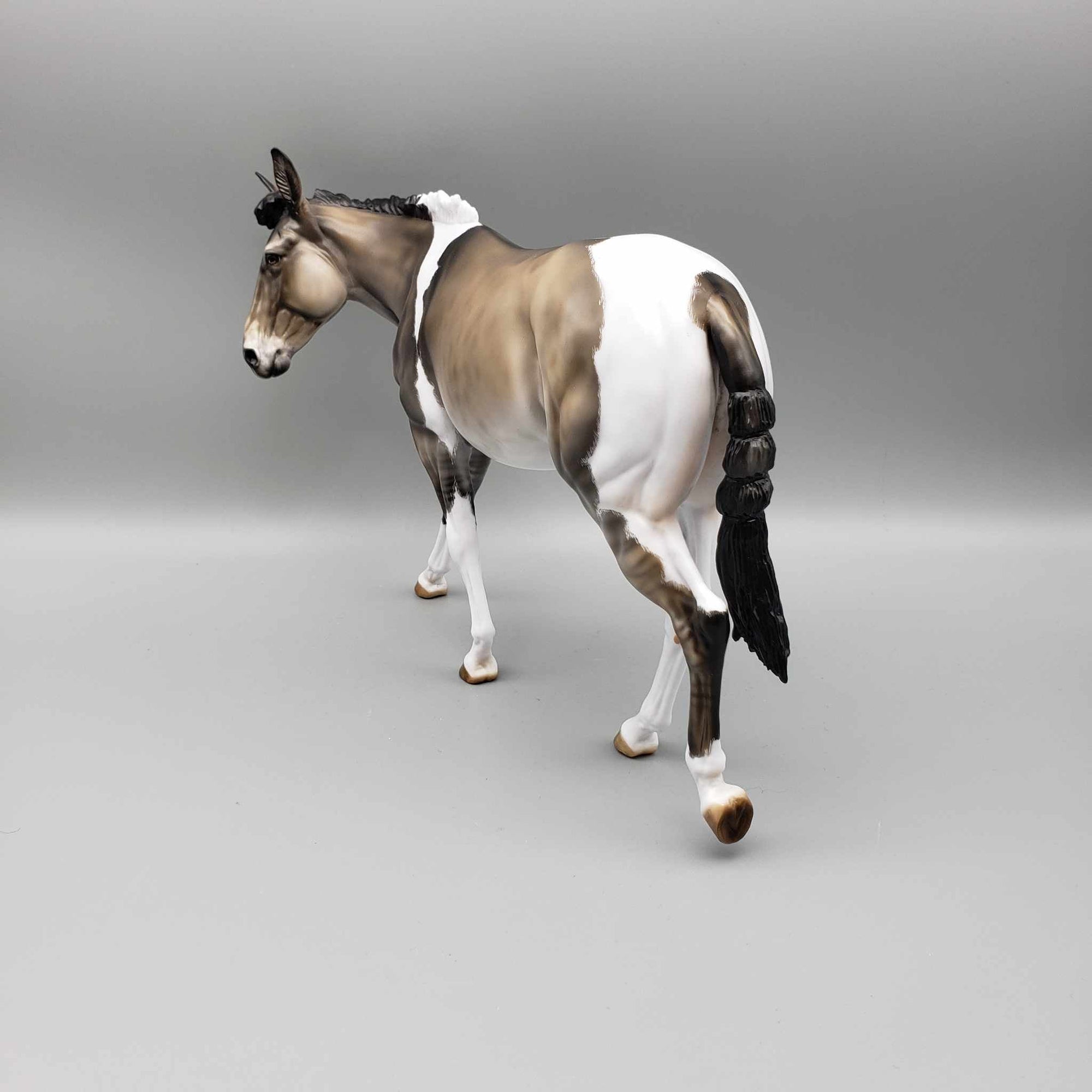 Pa-Rum Pum Pum Pum OOAK Grulla Tobiano Custom Mule By Julie Keim Holiday Best Offers 12/11/23