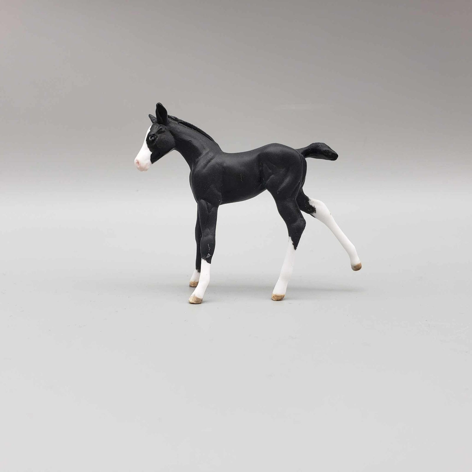 Frolic OOAK Black Kicking Chip Foal Hand Painted and Customized by Andrea Thomason HS23