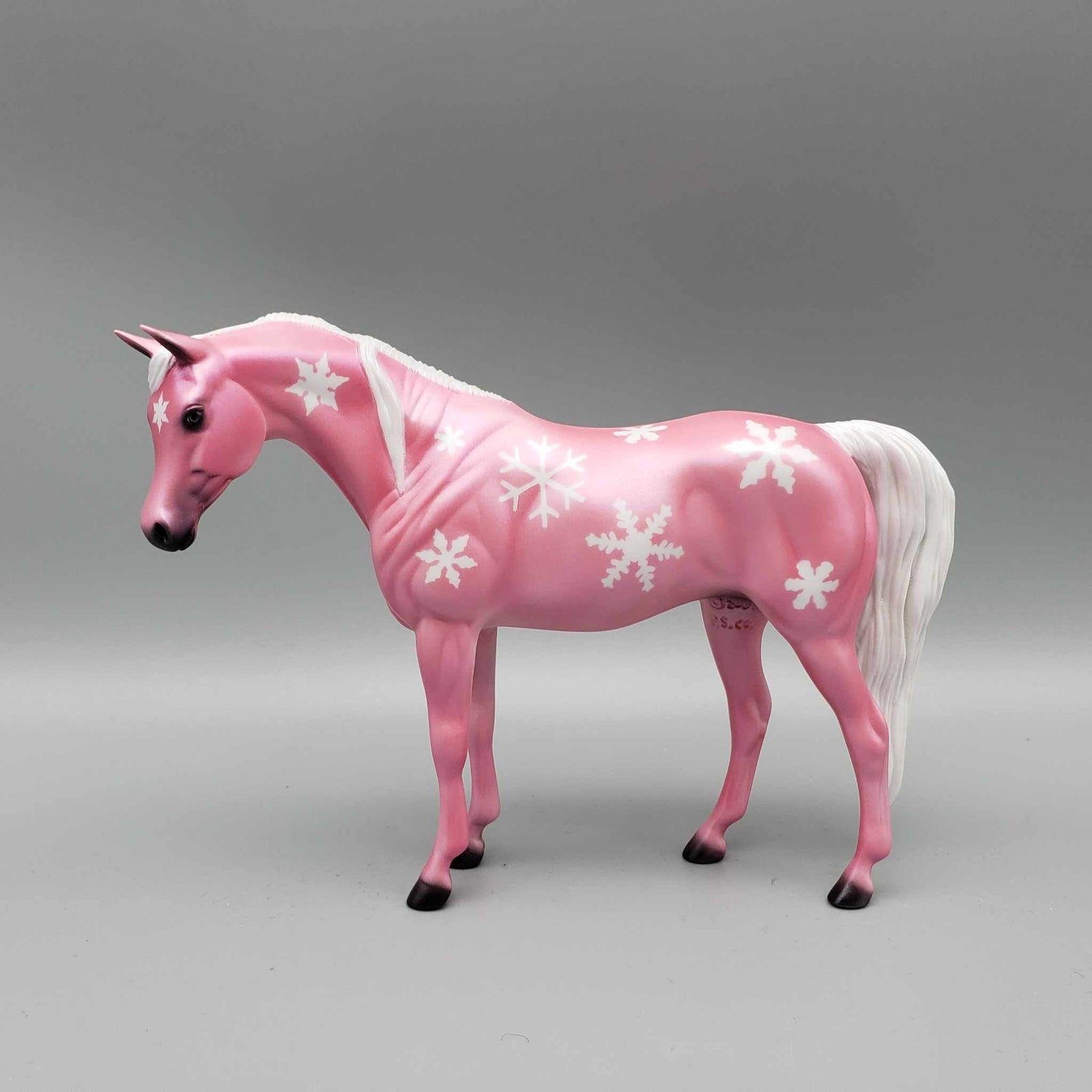 Snow Blush OOAK Deco Pink Pebble Arabian by Carrie Keller Holiday Sale HS23