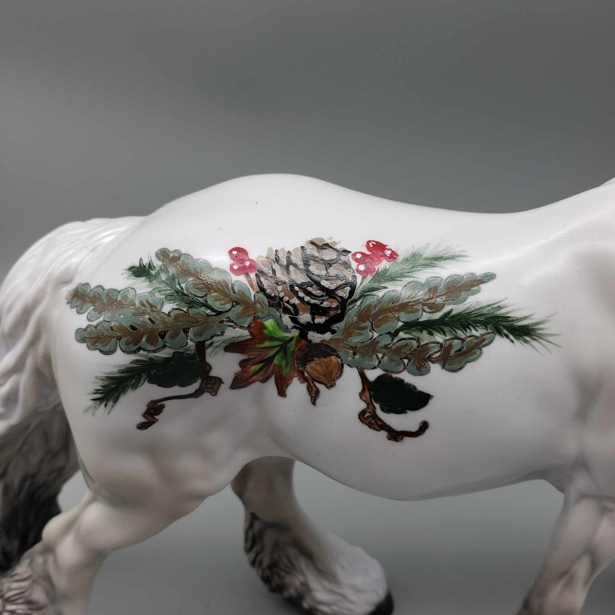 Pine Spray OOAK Deco White Going W/ Pinecone Center Piece Irish Cob By Dawn Quick Holiday Sale HS23