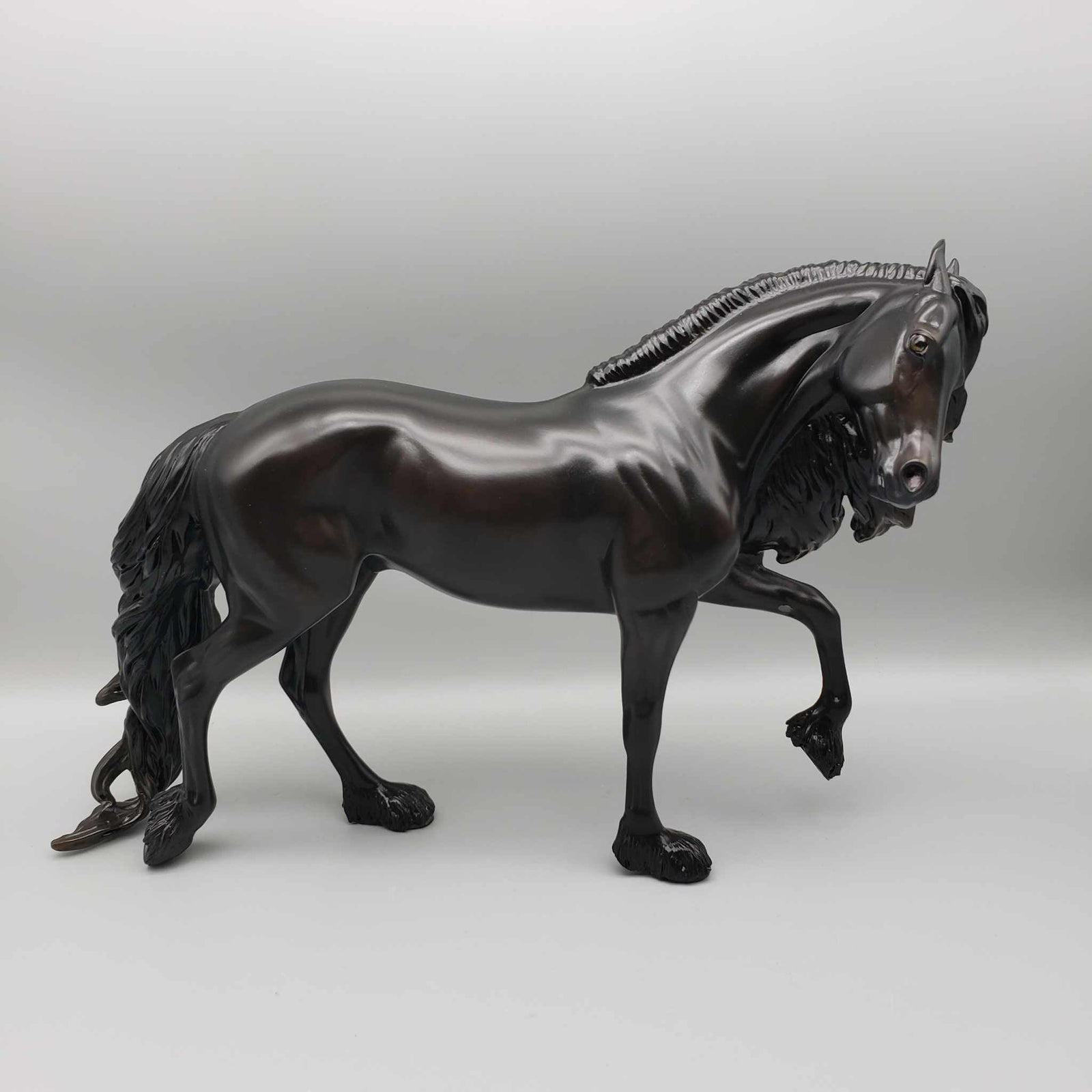 Winter Warlock OOAK Lightly Dappled Black Friesian Thoroughbred By Ellen Robbins Holiday Best Offers 12/11/23