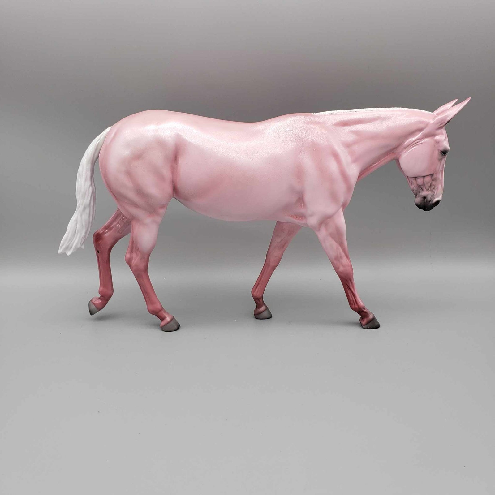 Cotton Candy OOAK Deco Pink Pearl Mule By Angela Marleau Holiday Sale HS23