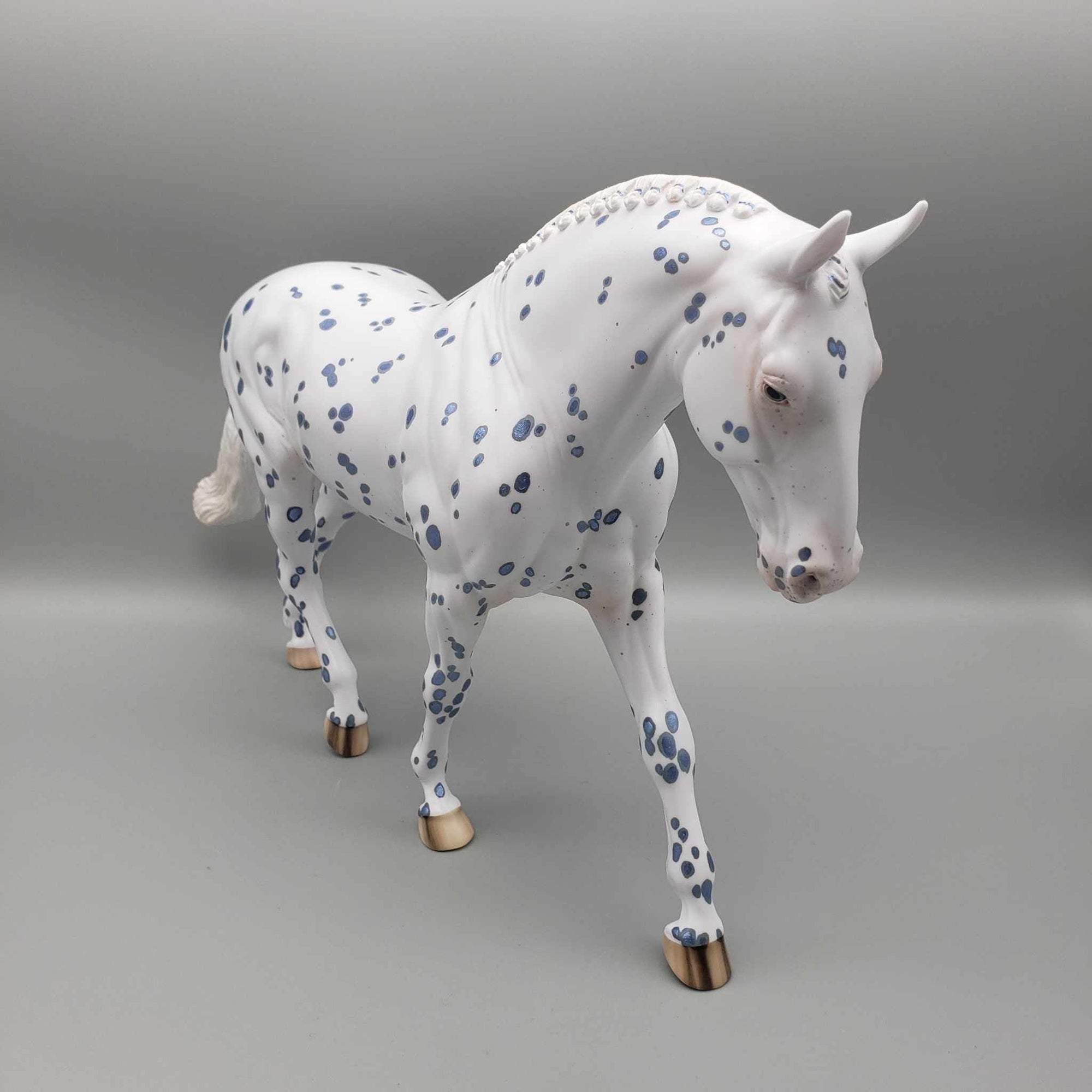 Pretty Paper OOAK Blue Leopard Appaloosa By Ellen Robbins Holiday Sale HS23