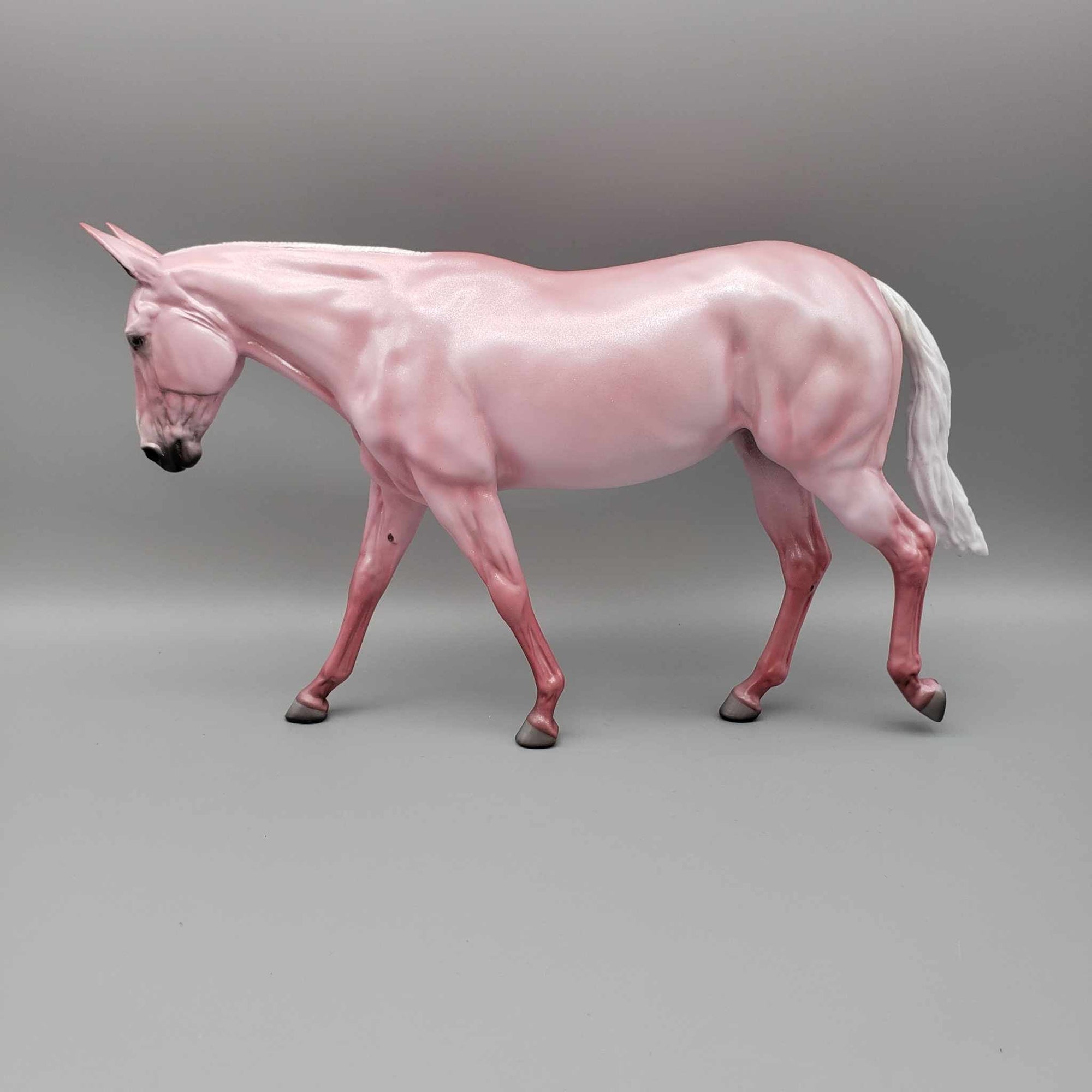 Cotton Candy OOAK Deco Pink Pearl Mule By Angela Marleau Holiday Sale HS23