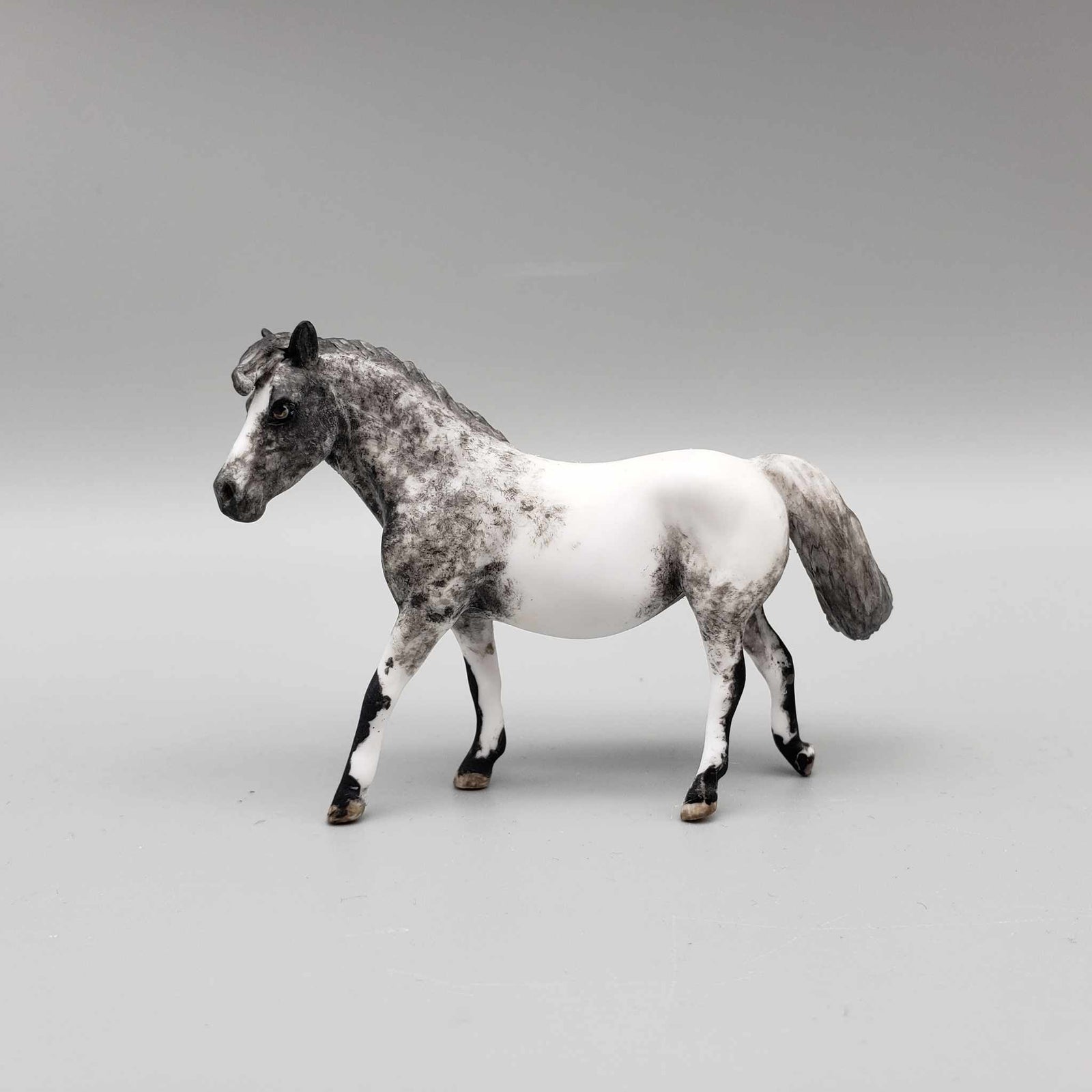 Spire OOAK Custom Black Appaloosa Pony Chip By Andrea Thomason Holiday Sale HS23
