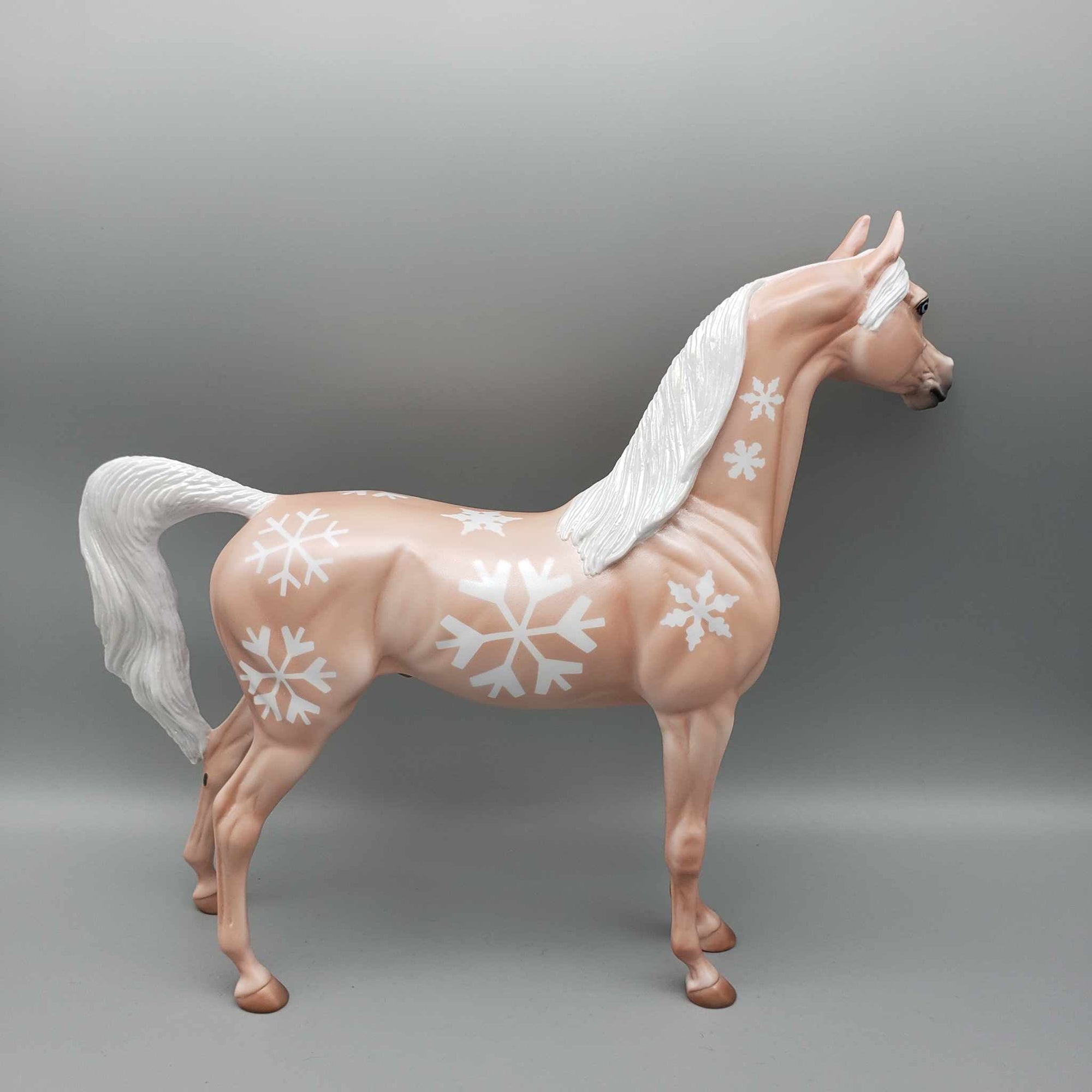 Catch A Snowflake OOAK Deco Pink W/ Snowflakes Arabian By Carrie Keller Holiday Sale HS23