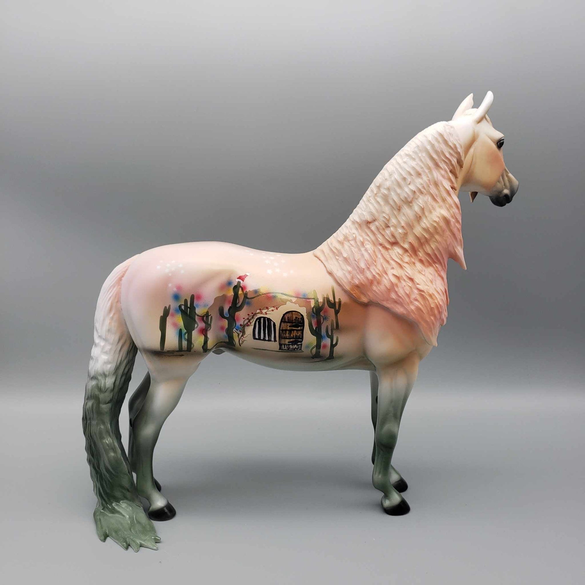 Christmas Cactus OOAK Deco Morgan By Dawn Quick Fall Facebook Auction 11/23 HS23