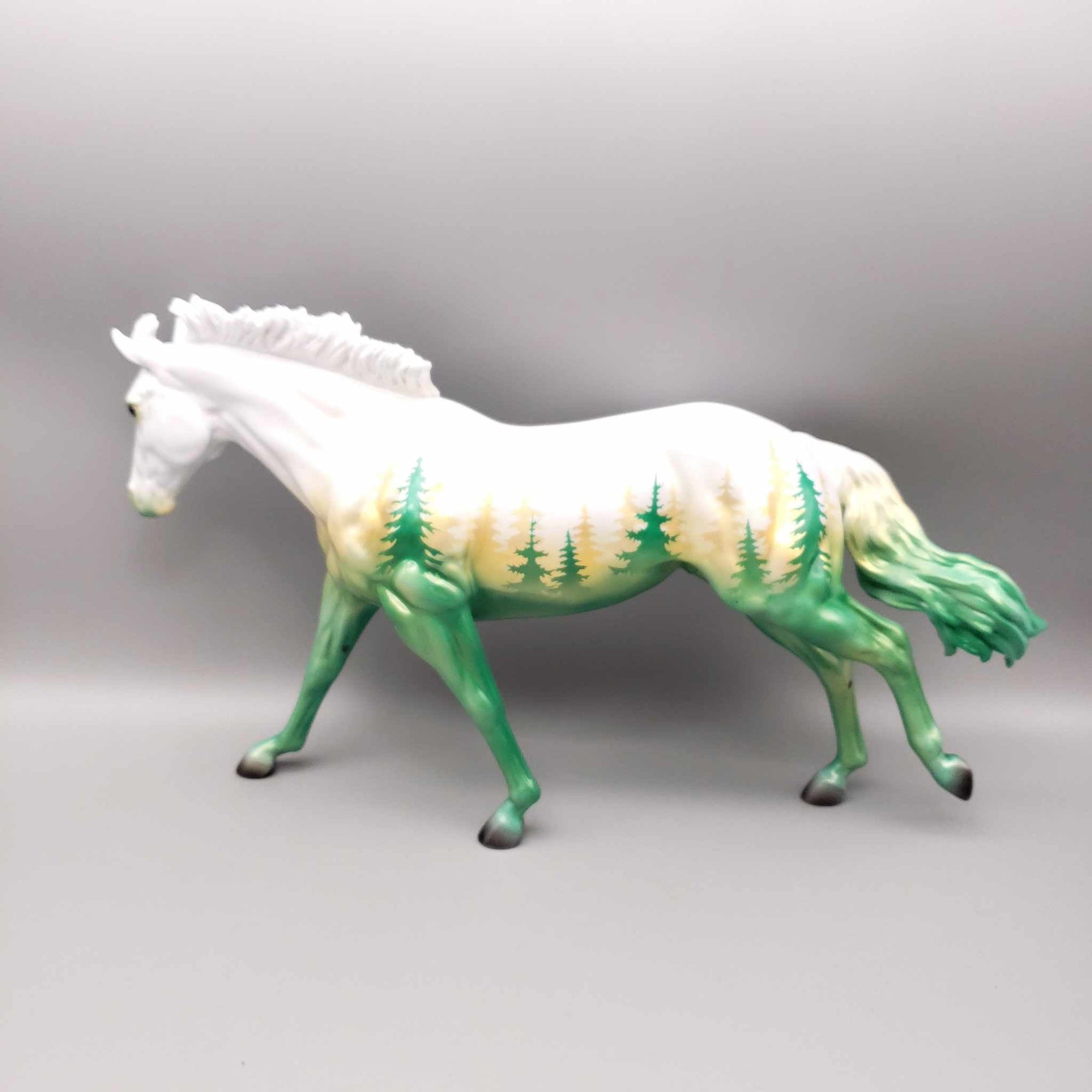 Silent Winter OOAK Deco Remington and Candle Holder Set By Ashley Palmer Facebook Auction Holiday Sale HS23