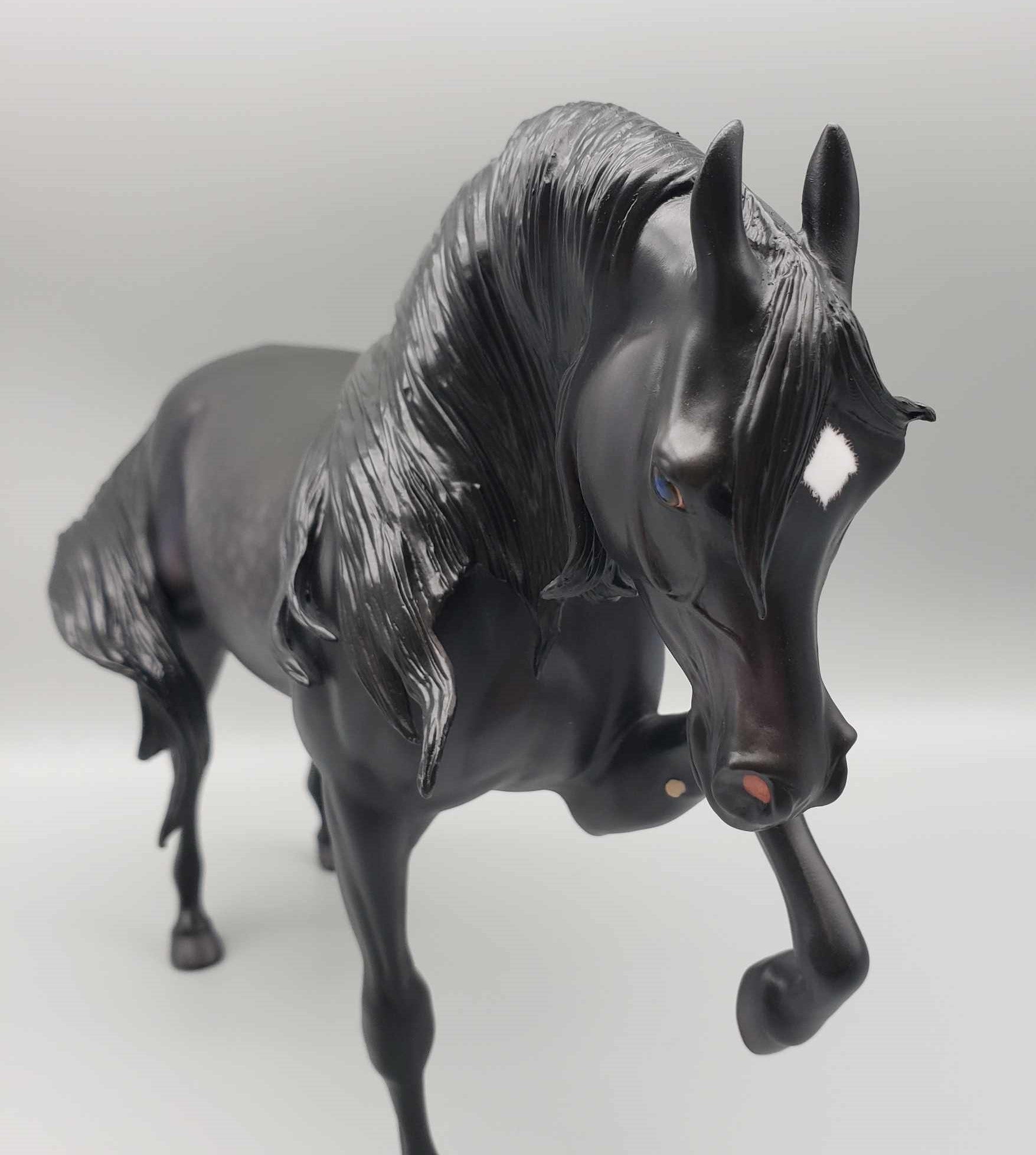 Stealth OOAK Dappled Black Extreme Custom Arabian Stallion By Caroline Boydston Best Offer 11/20/23