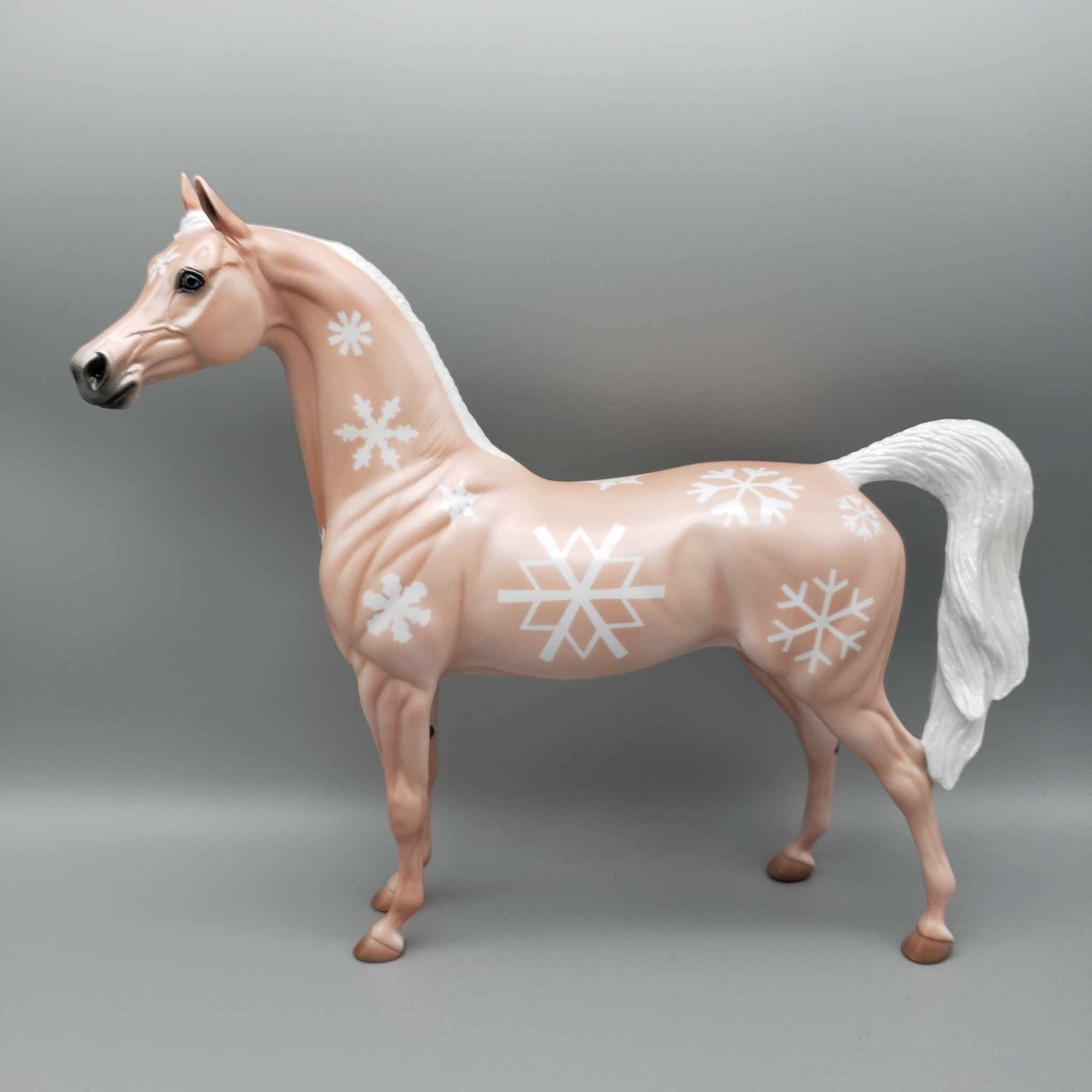 Catch A Snowflake OOAK Deco Pink W/ Snowflakes Arabian By Carrie Keller Holiday Sale HS23