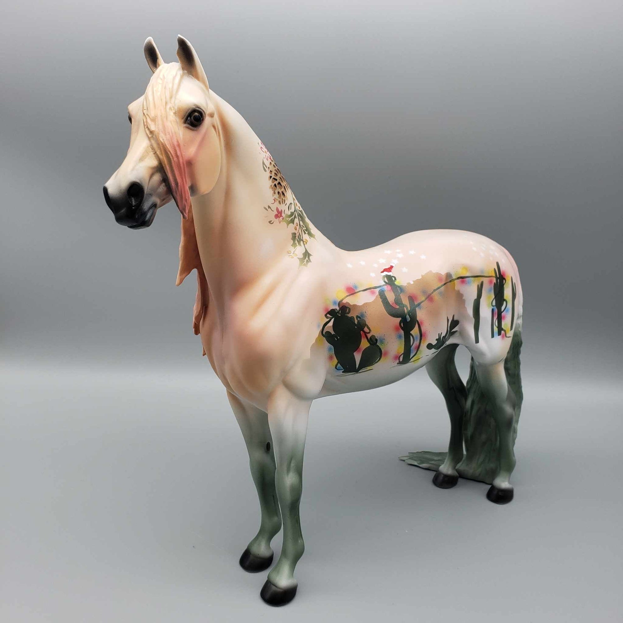 Christmas Cactus OOAK Deco Morgan By Dawn Quick Fall Facebook Auction 11/23 HS23