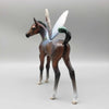 Always With You OOAK Bay Arab Fairy Foal with Iridescent Snow on Back and Wreath Around the Neck By Jess Hamill Holiday Best Offers 12/11/23