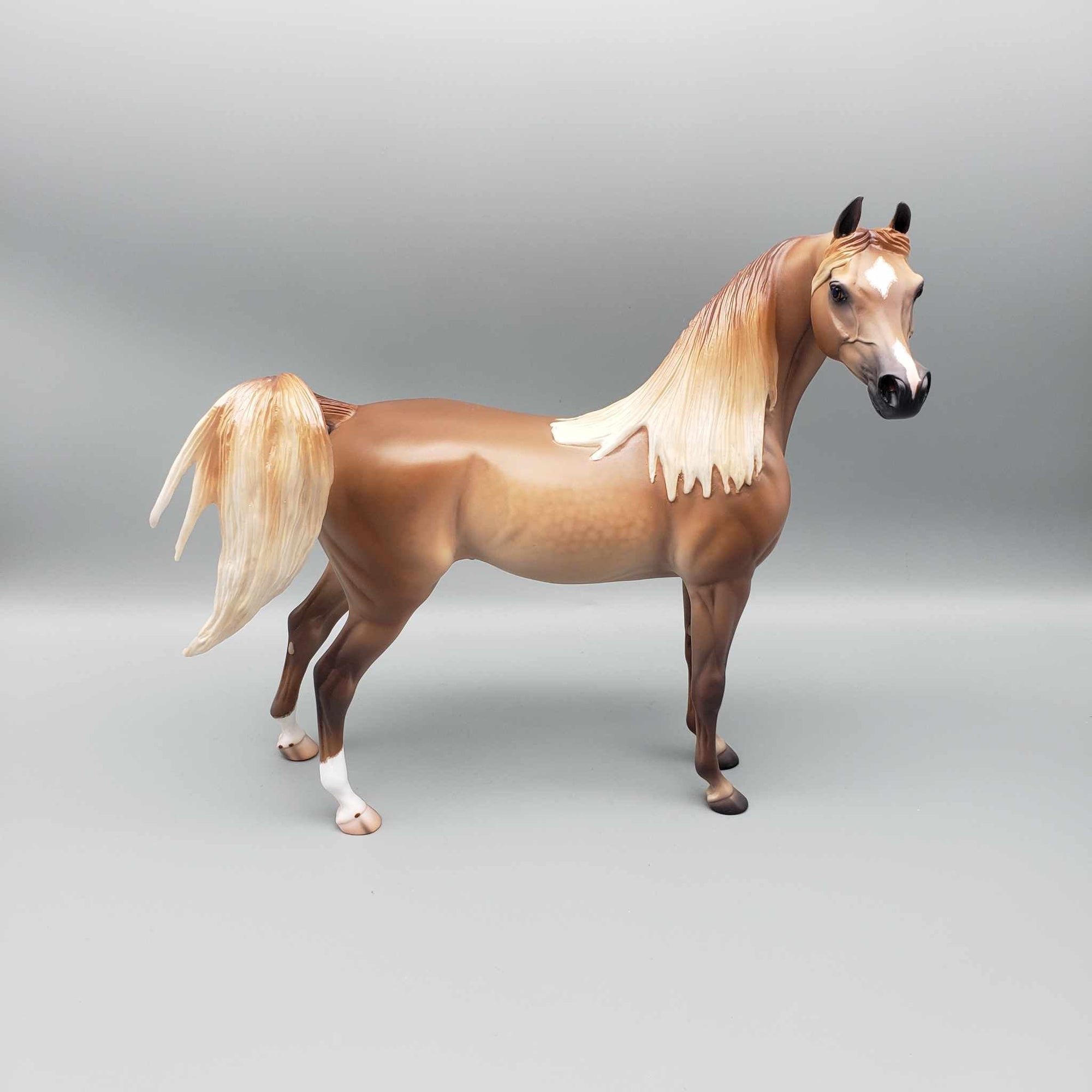 Liberator OOAK Dappled Rose Grey Arabian Stallion By Caroline Boydston Best Offer 11/20/23