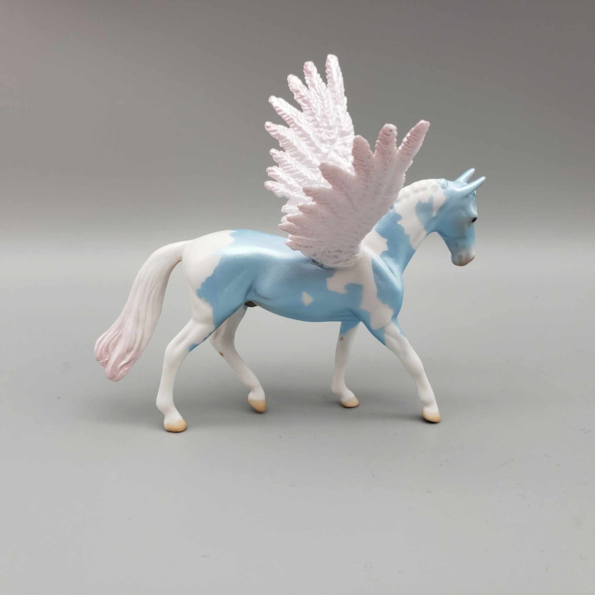 Flutter OOAK Deco Pearl Blue Angel Wing Warmblood Chip By  Angela Marleau Holiday Sale HS23