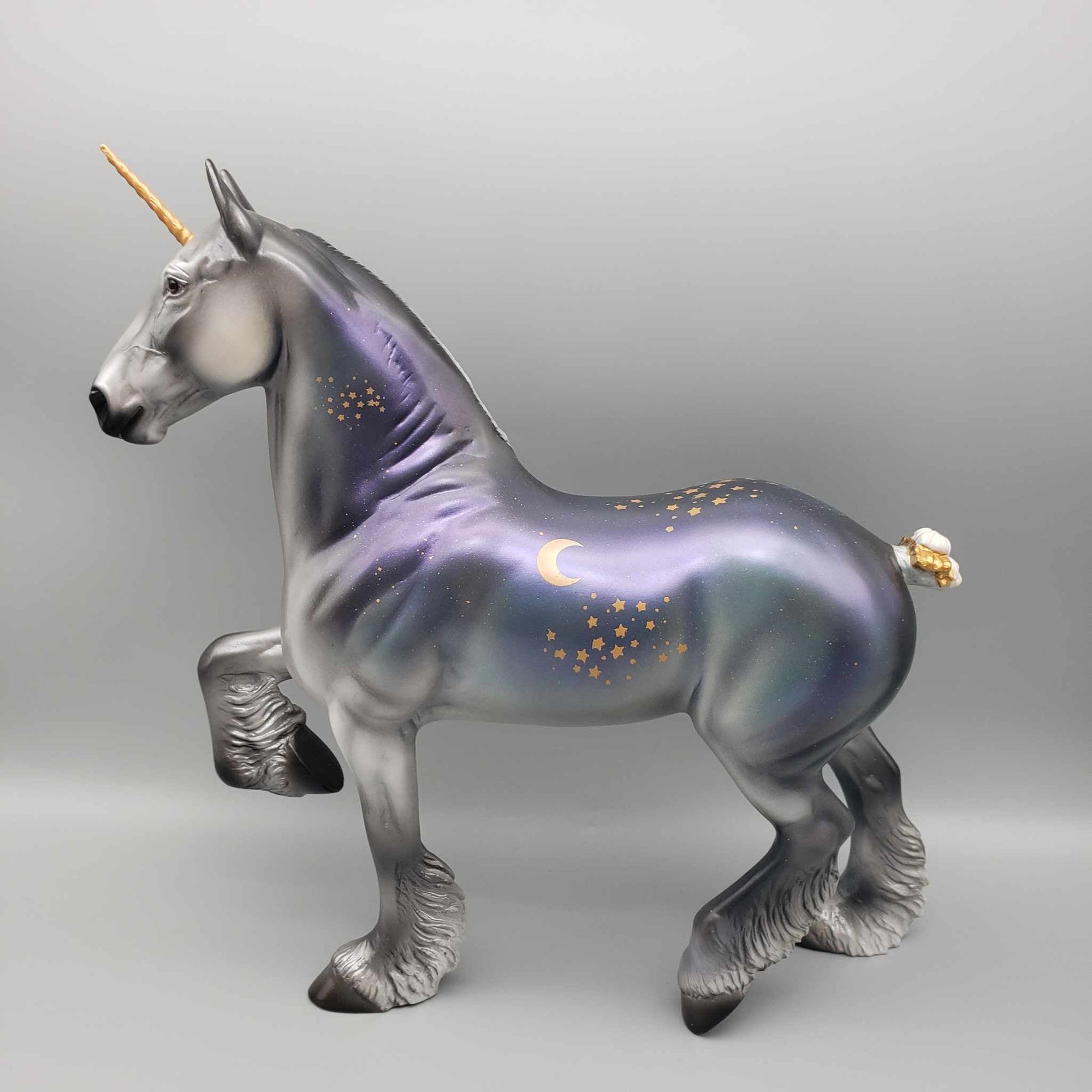 Dreamland OOAK Deco Fairytail Night Sky Trotting Drafter Unicorn By Angela Marleau  FACEBOOK AUCTION Fall Into Autumn Random Drop Sale