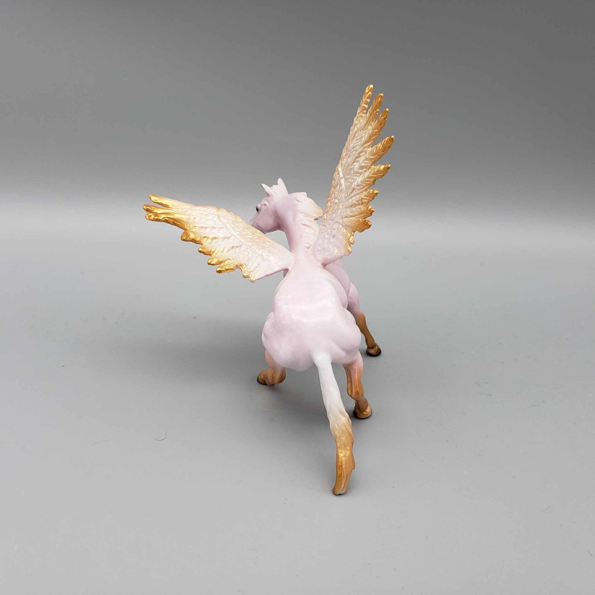 Spirited OOAK Deco Pink Winged Angel Cutter Chip W/ Gold Highlights By Angela Marleau Holiday Sale HS23