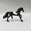 Pour Decisions OOAK Black Friesian Chip with Hand Painted Tack By Jess Hamill New Year Sales Collection NY23