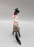 Red Truck Sweater OOAK Deco Blue Roan W/ Red Truck Sweater Rearing Chip By Jess Hamill Holiday Sale HS23