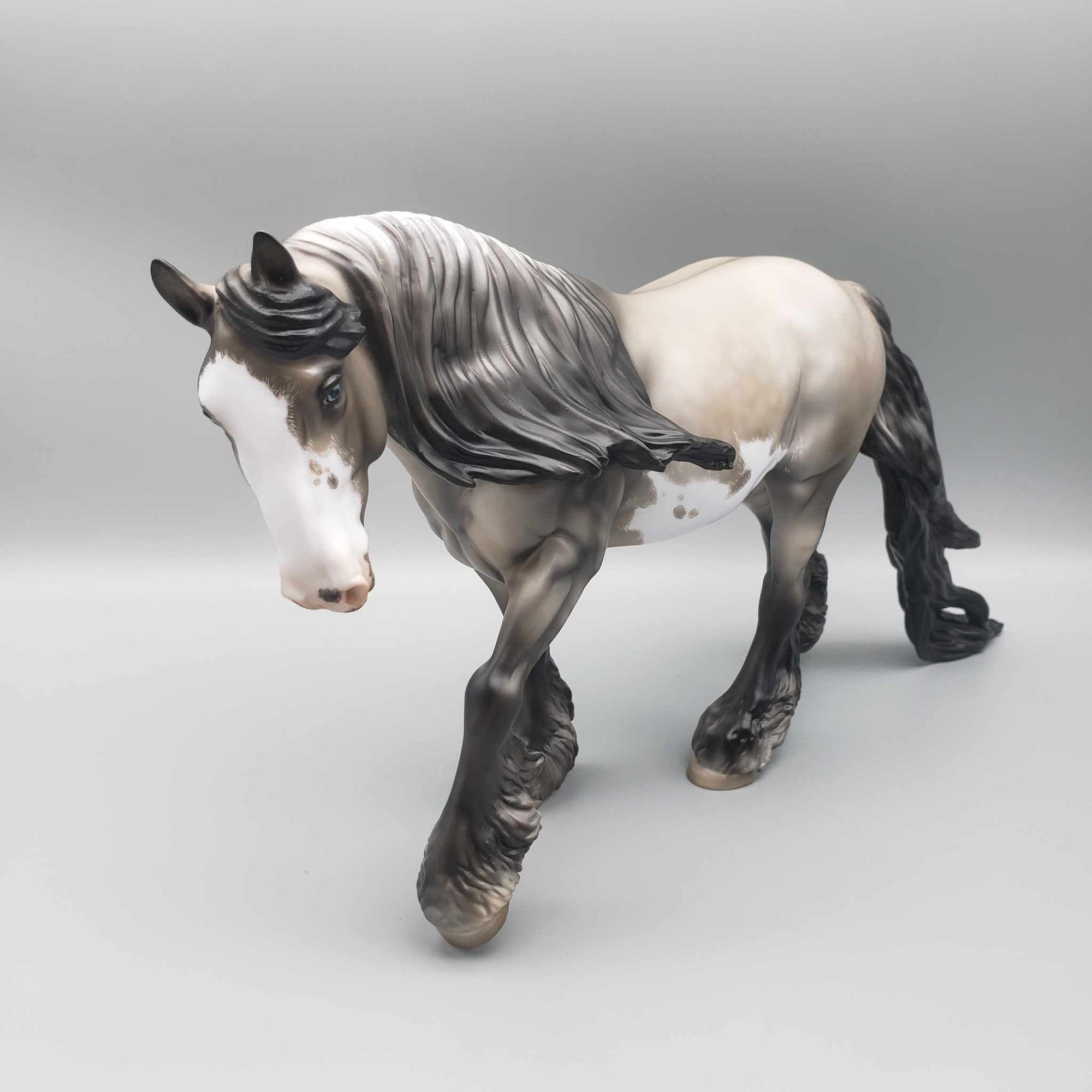 Spirit of Christmas OOAK Customized Dappled Grulla Overo Irish Cob By Julie Keim Holiday Sale HS23