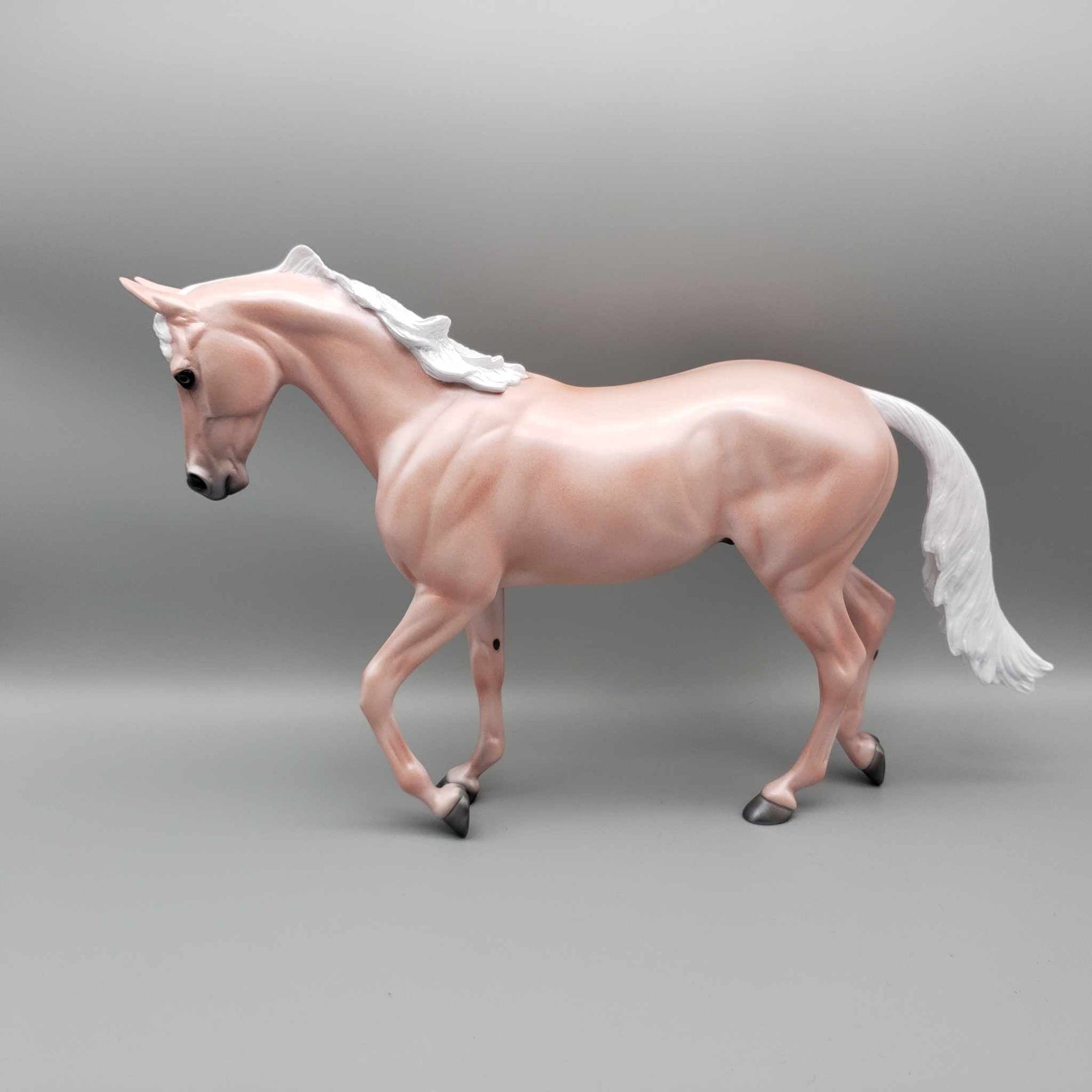 Pink Puff OOAK Deco Pink W/ Snowflake Star Marking Thoroughbred By Carrie Keller Holiday Sale HS23