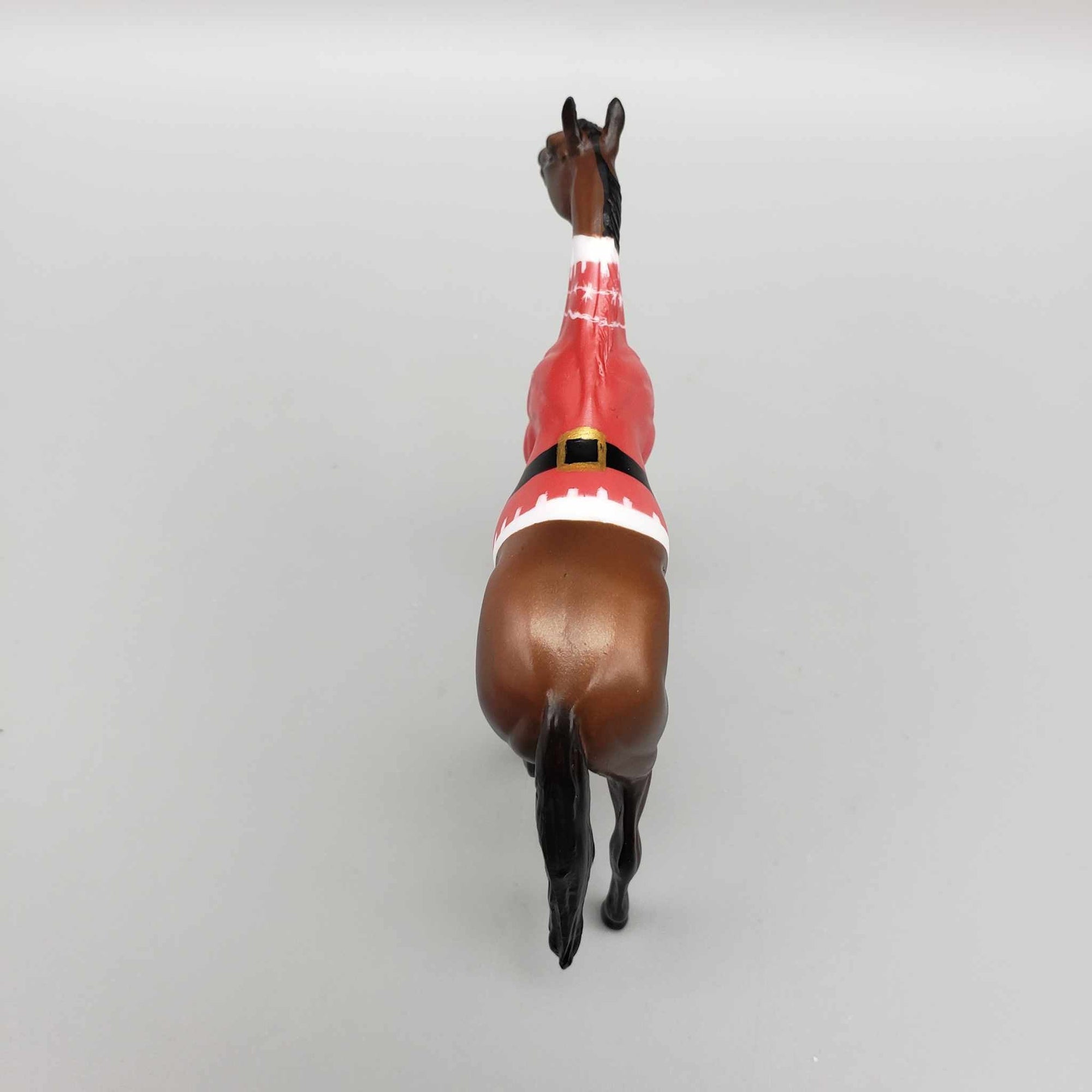 Santa Sweater OOAK Deco Bay W/ Santa Sweater Thoroughbred Chip By Jess Hamill Holiday Sale HS23