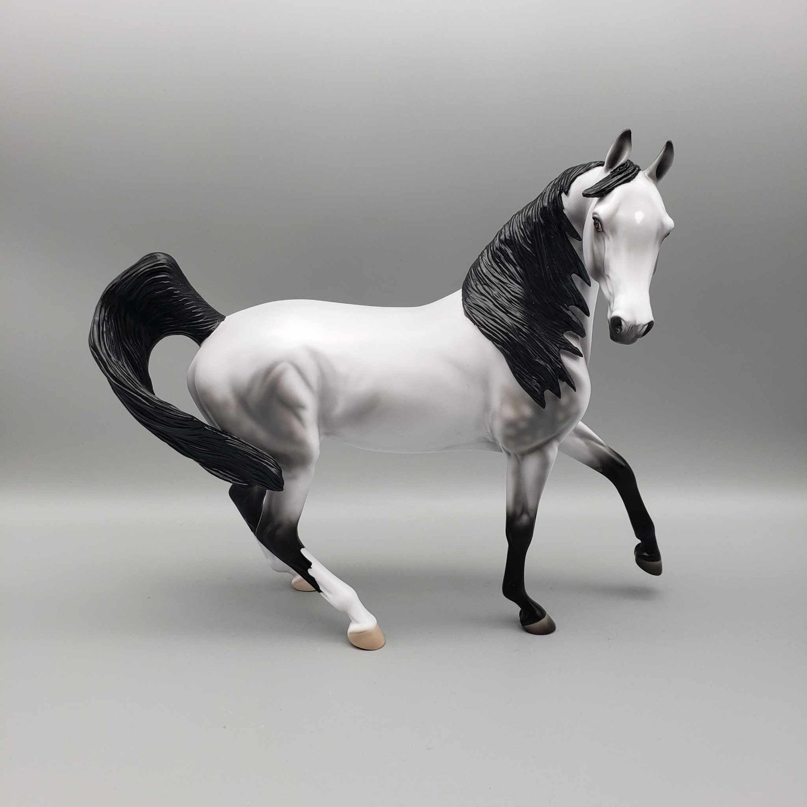 Slushie Snow OOAK Dappled Grey Arab Mare By Ashley Palmer Holiday Sale HS23