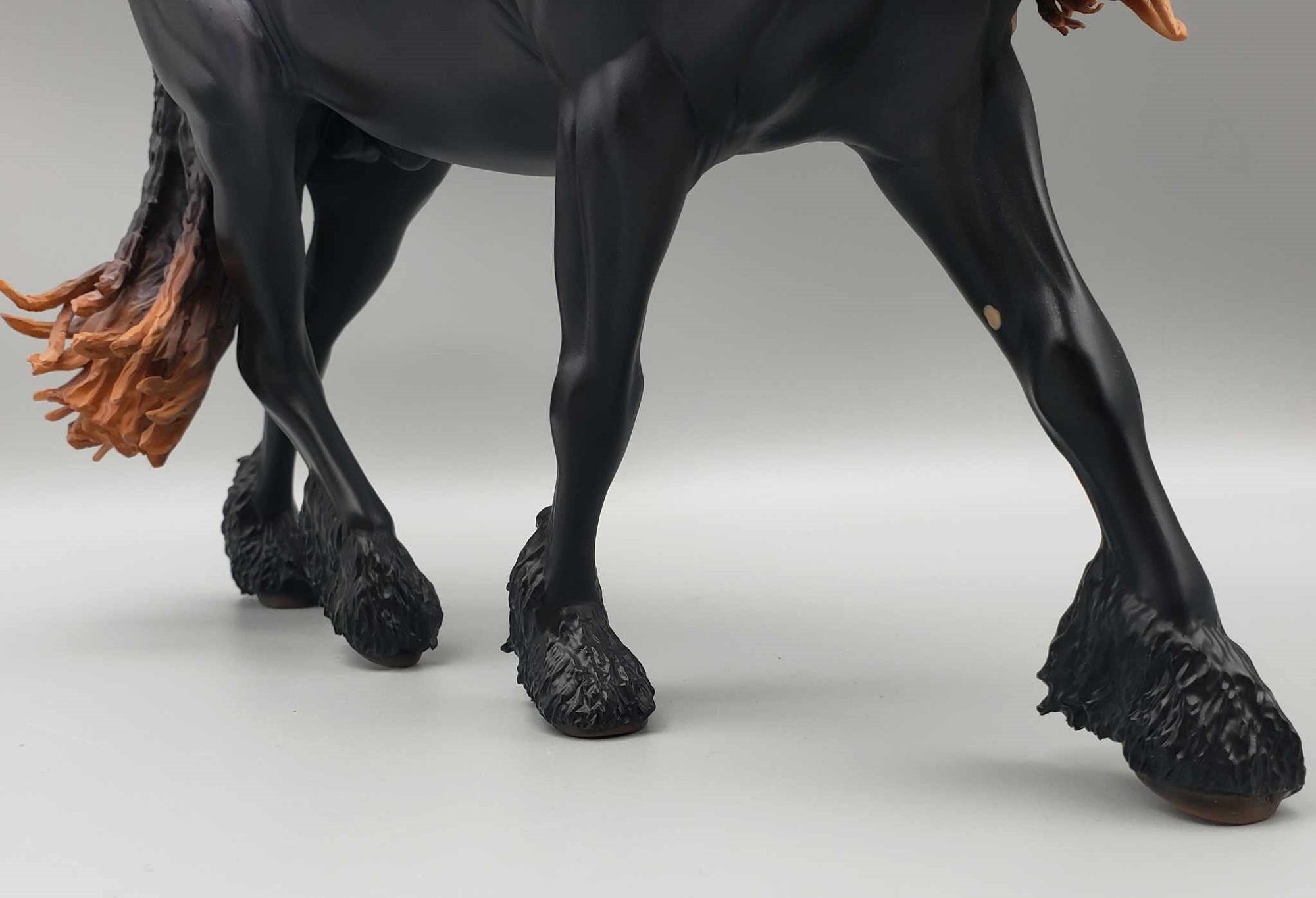 Hammond OOAK Dappled Black with Sunbleached Mane and Tail  Irish Draft By Caroline Boydston Best Offer 11/20/23