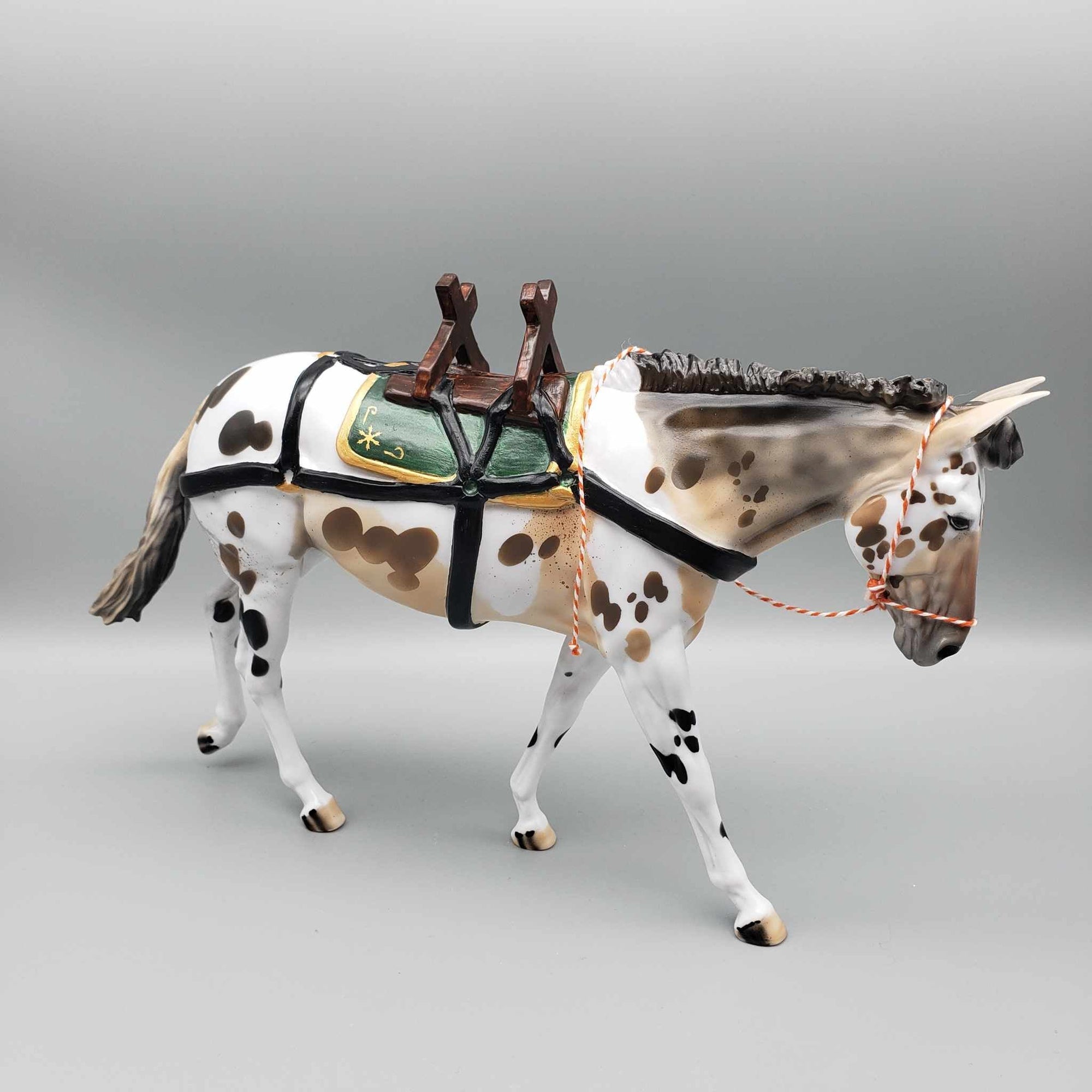 Gingerbread OOAK Appaloosa Pack Mule By Dawn Quick  Holiday Best Offers 12/11/23