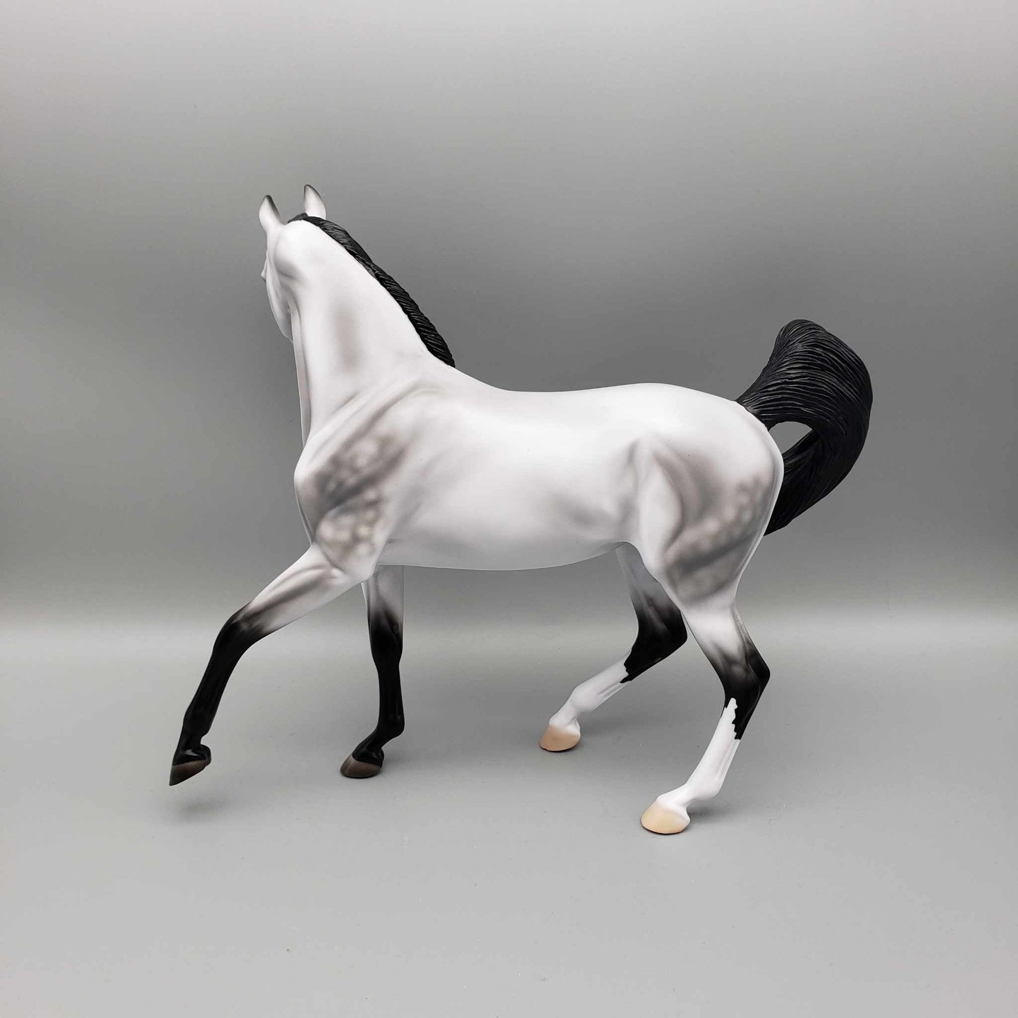 Slushie Snow OOAK Dappled Grey Arab Mare By Ashley Palmer Holiday Sale HS23