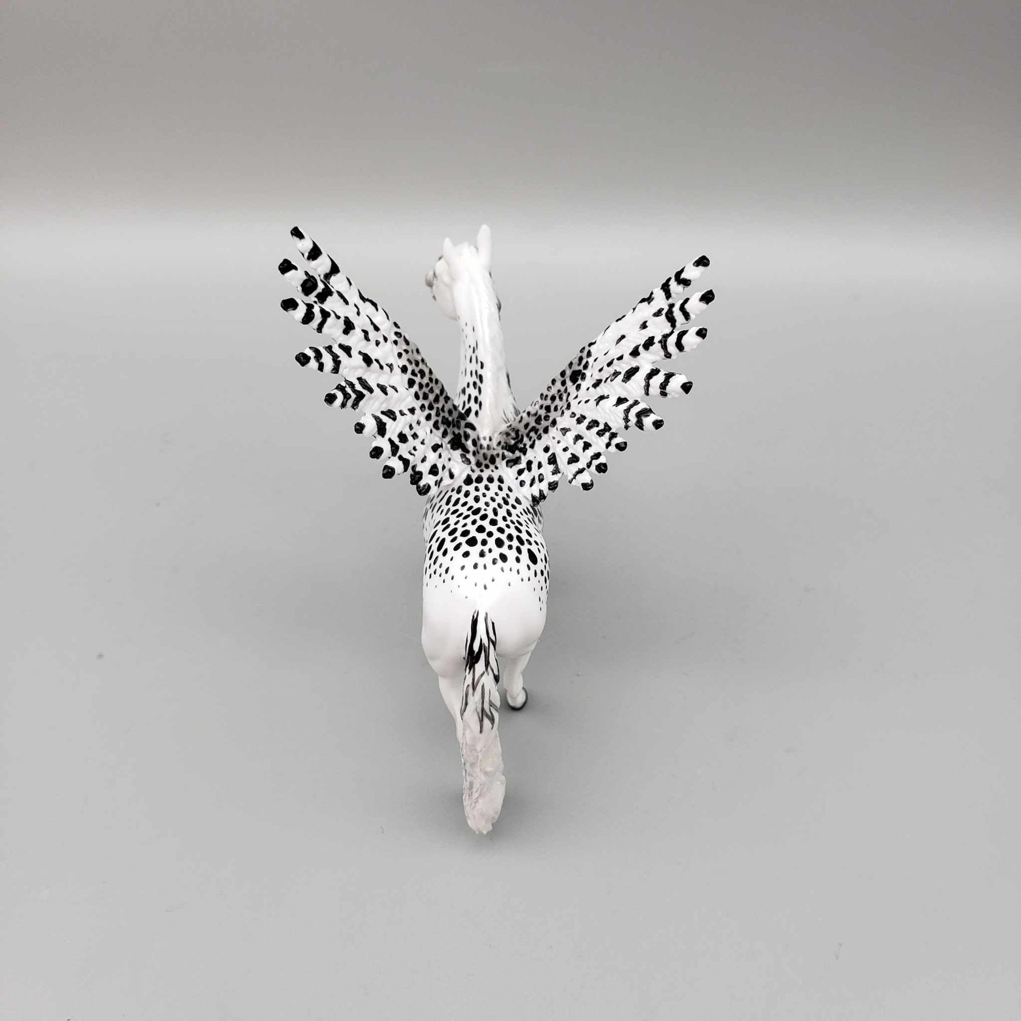 Silent Snow OOAK Deco Leopard Appaloosa Inspired By Snow Owl Winged Andalusian Chip By Ellen Robbins Holiday Sale HS23