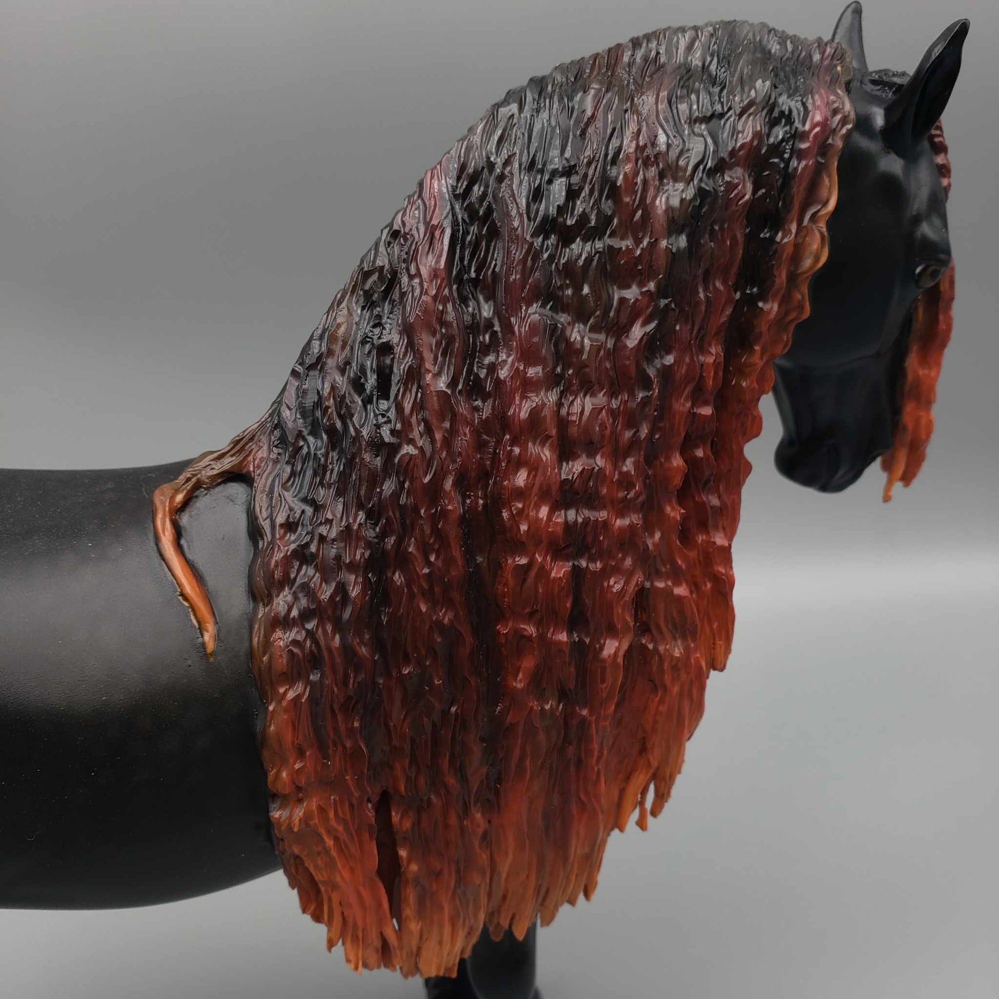 Rauschberg OOAK Sunbleached Black Friesian Stallion Andalusian By Myla Pearce Best Offers 10/09/23