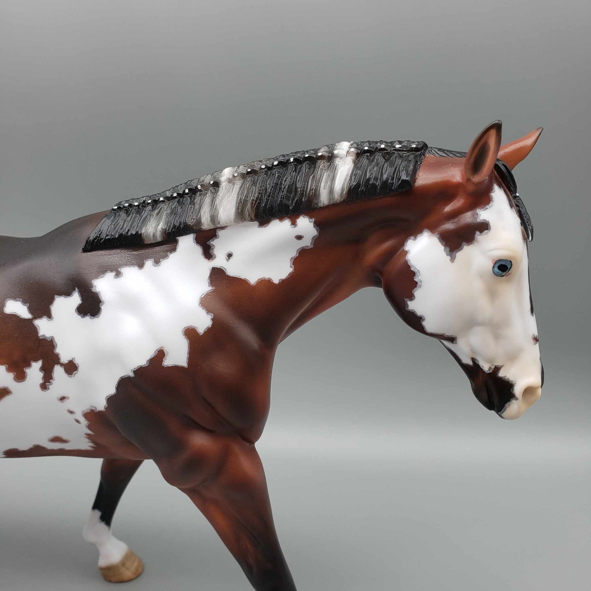 Split Personality OOAK Dappled Bay Overo Running Stock Horse By Myla Pearce Best Offers 10/16/23