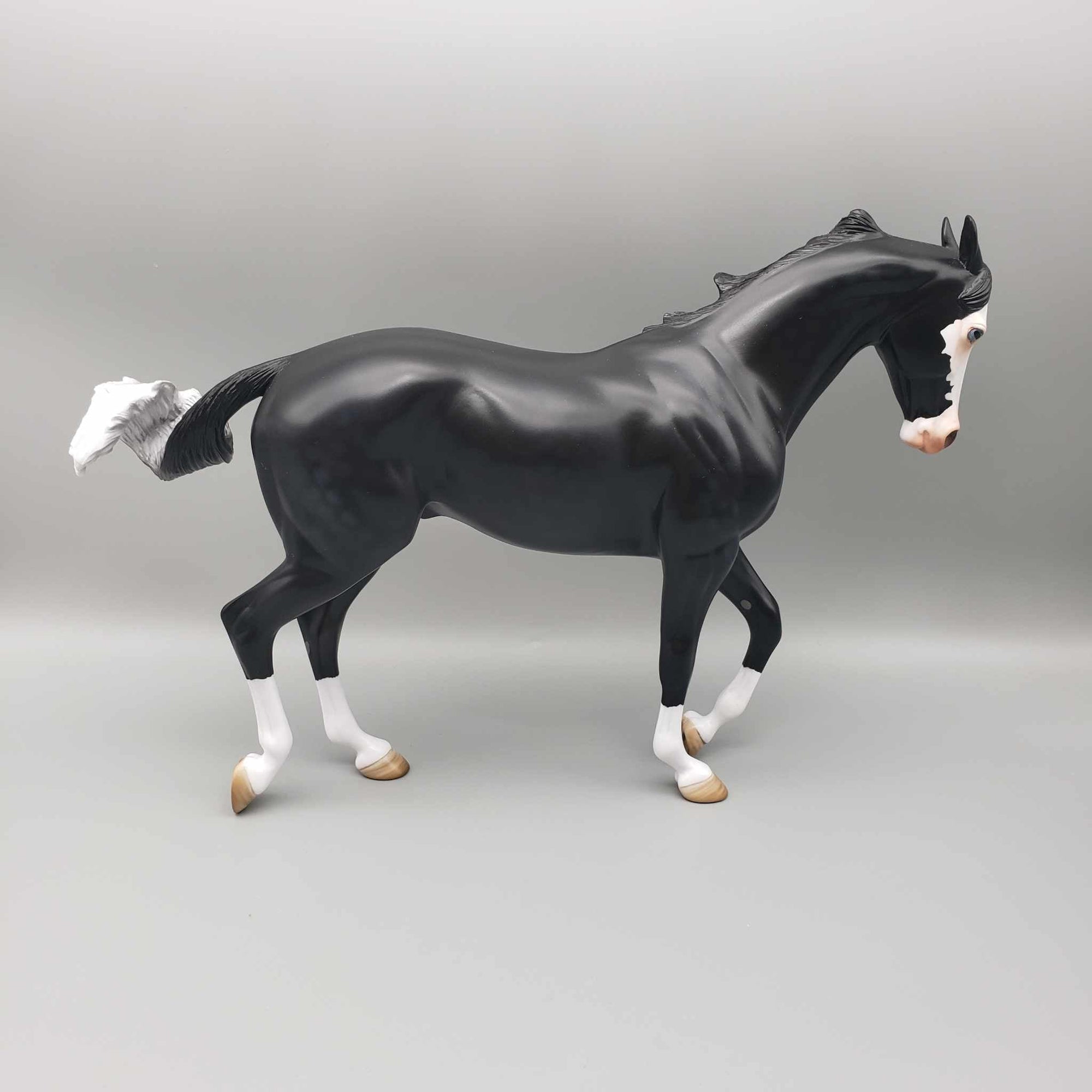 Night Shadows OOAK Halloween Black Pinned Ear Custom Thoroughbred By Angela Marleau MM23