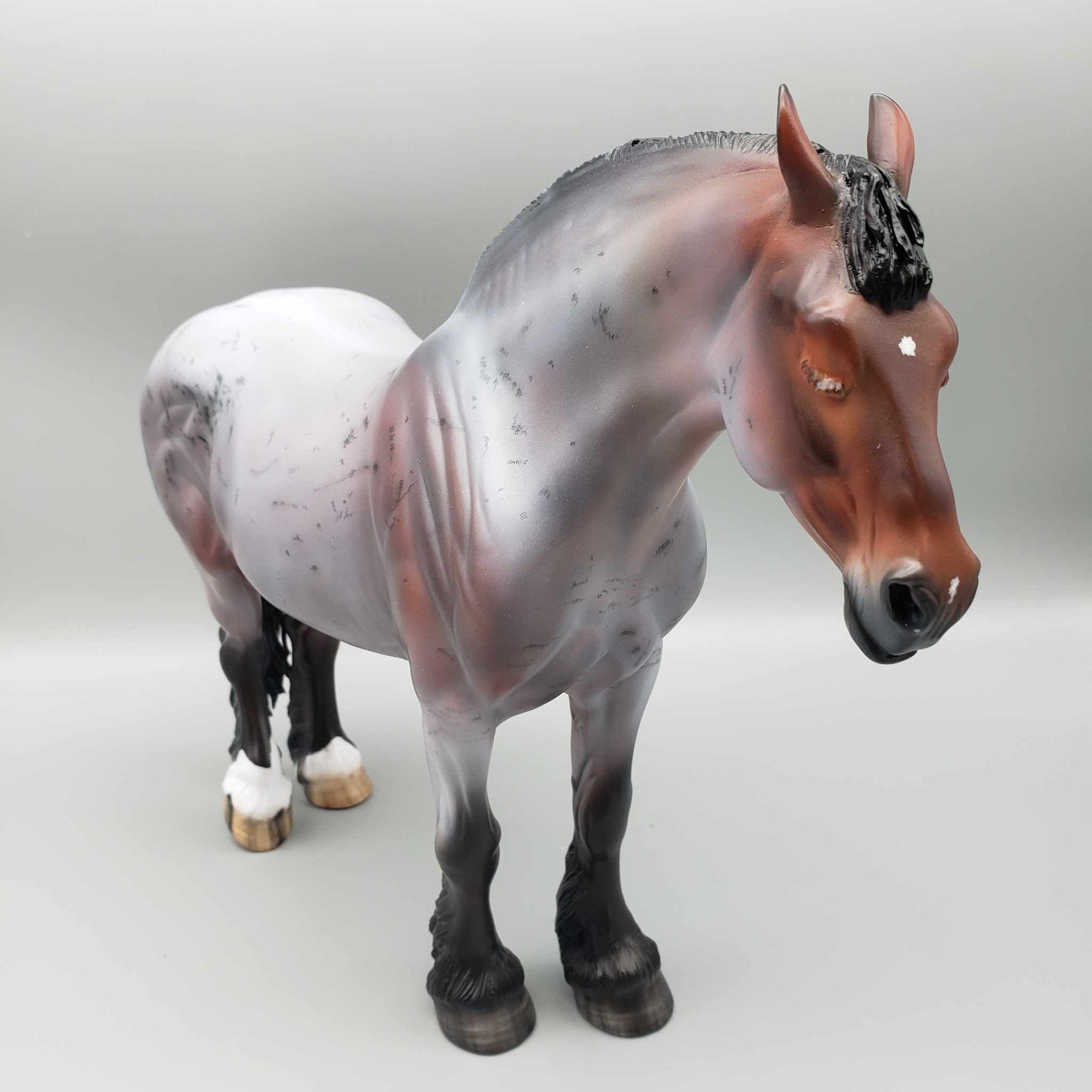 Sleepy Sue OOAK Bay Roan With Cornspots Heavy Draft Mare By Myla Pearce Best Offers 10/16/23